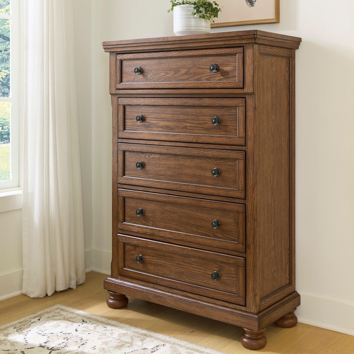 Best Furniture Outlet - Ashley Furniture - Zackaryn Bedroom - Five Drawer Chest - PCB807-46