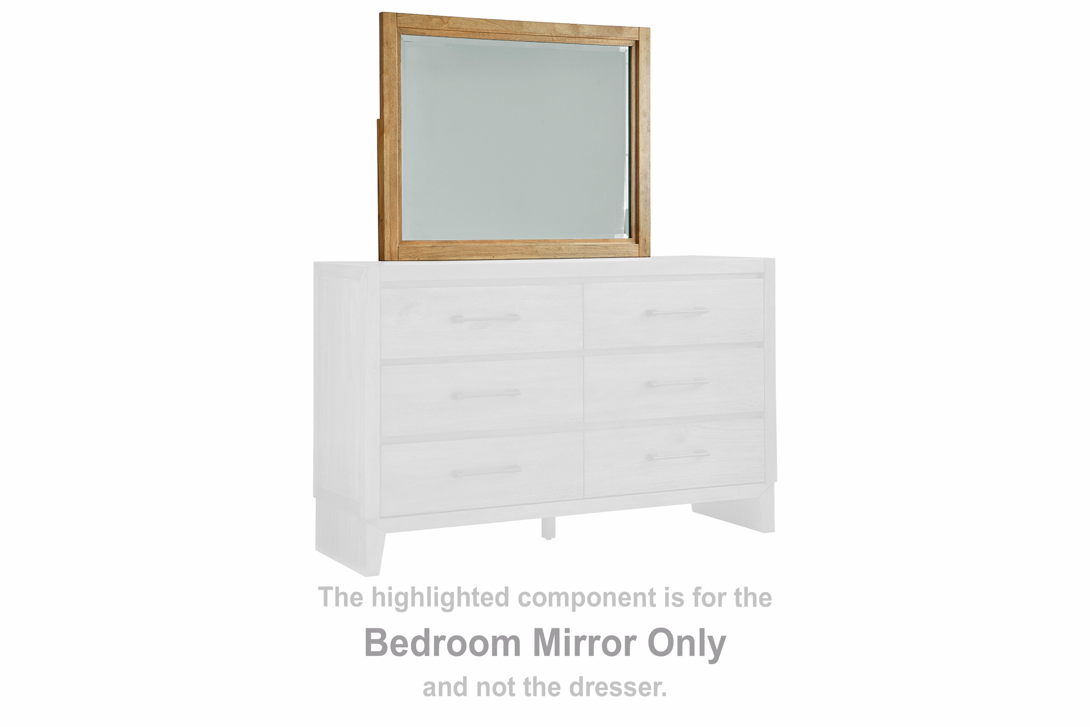 Best Furniture Outlet - Ashley Furniture - Sherbana Bedroom - Bedroom Mirror / Light Brown - B833-36