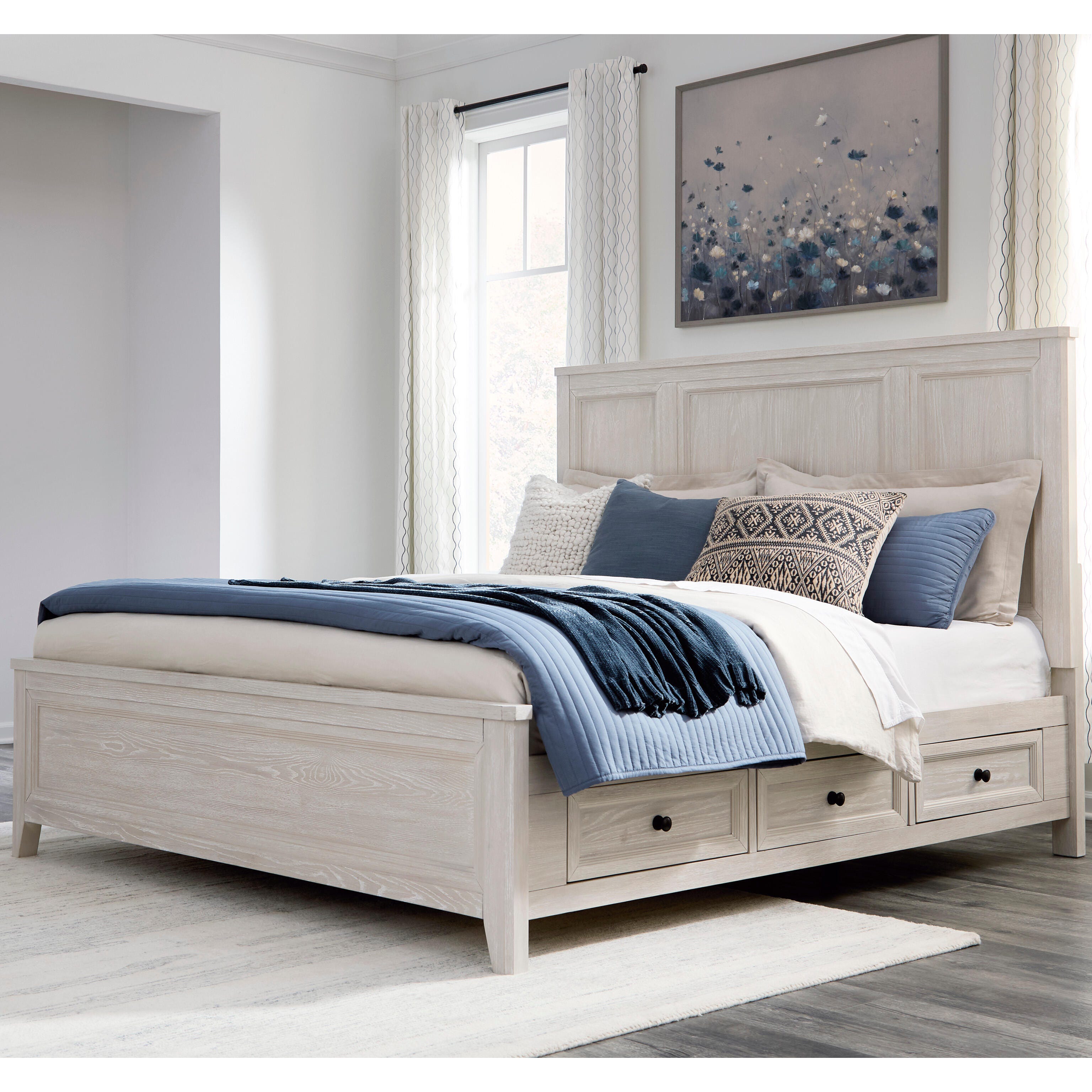 Best Furniture Outlet - Ashley Furniture - Darbonton Bedroom - King Panel Storage Bed - PCB853B4