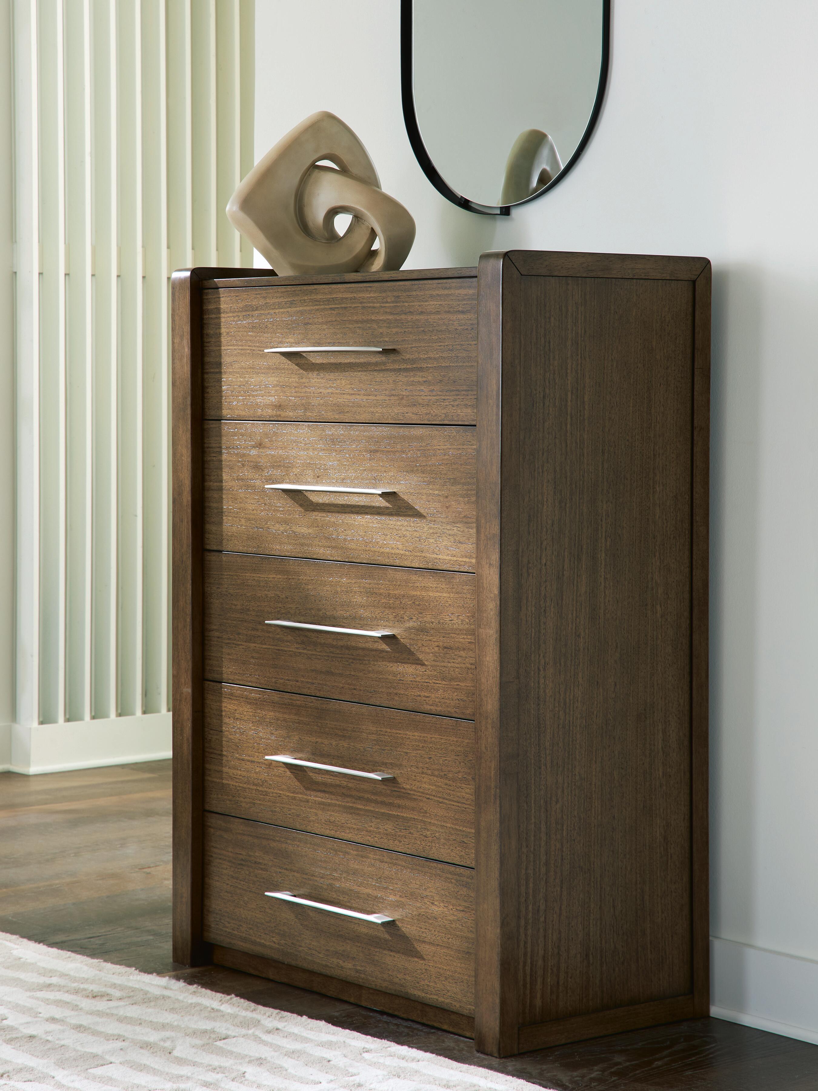 Best Furniture Outlet - Ashley Furniture - Marxmore Bedroom - Five Drawer Chest / Brown - B863-46