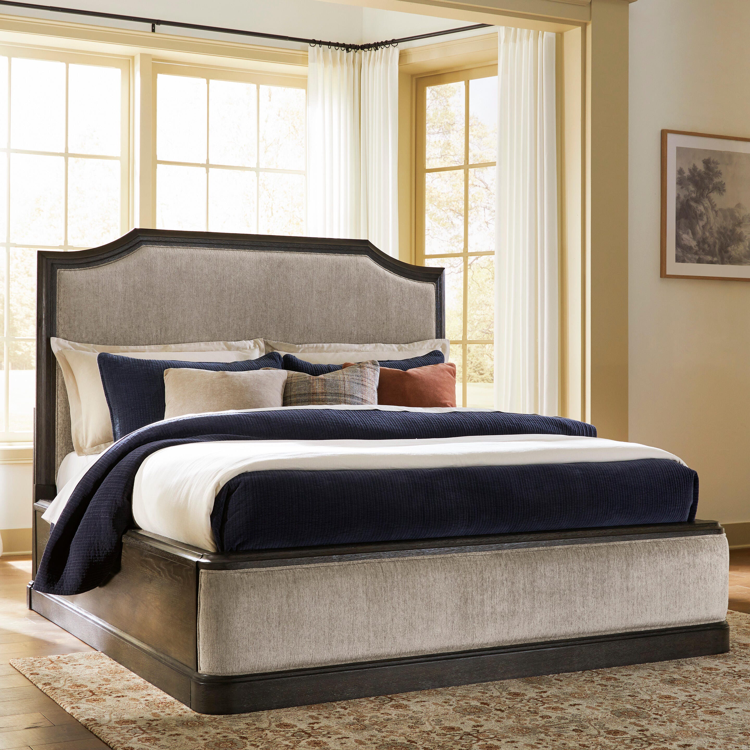 Best Furniture Outlet - Ashley Furniture - Wickenger Bedroom - California King Upholstered Panel Bed - PCB889B9