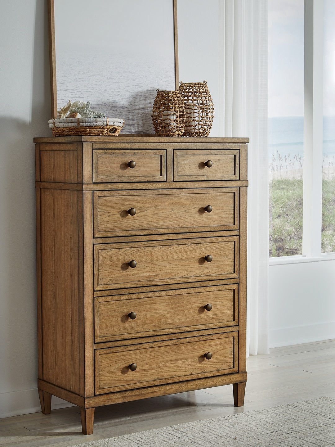 Best Furniture Outlet - Ashley Furniture - Sharlance Bedroom - Six Drawer Chest / Brown - B895-46