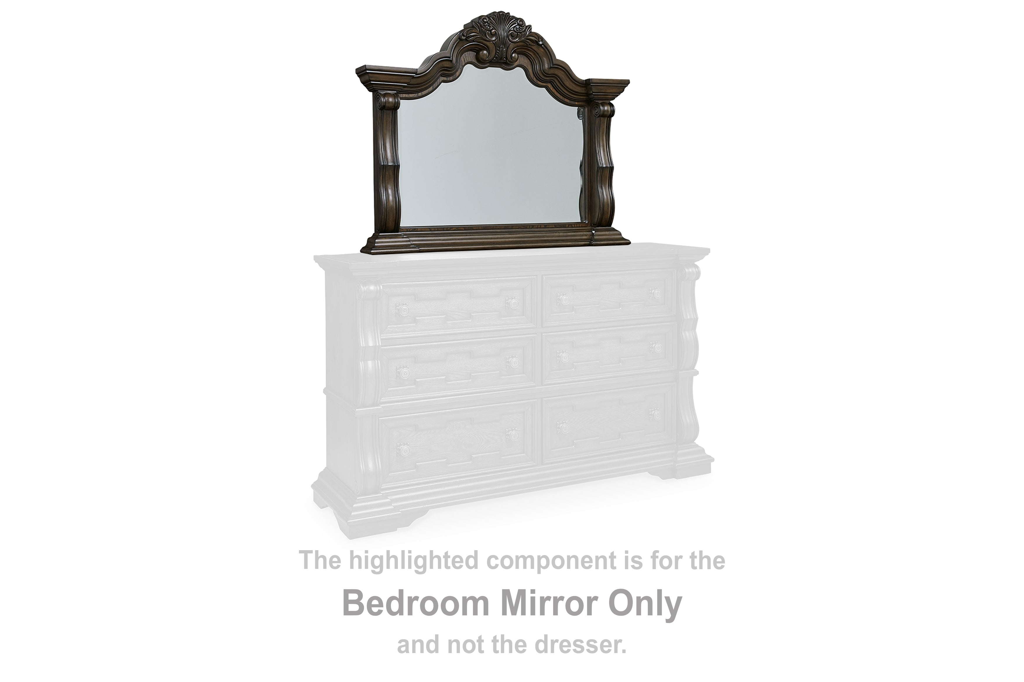 Best Furniture Outlet - Ashley Furniture - Maylee Bedroom - Bedroom Mirror / Dark Brown - B947-36
