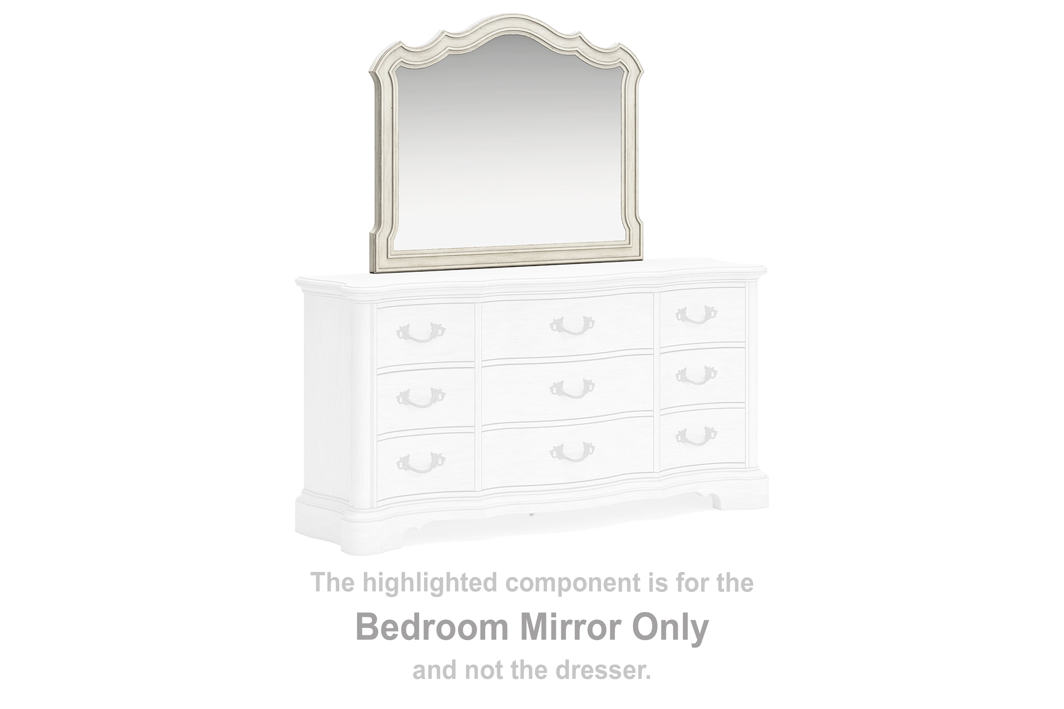 Best Furniture Outlet - Ashley Furniture - Arlendyne Bedroom - Bedroom Mirror / Antique White - B980-36