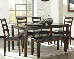 Best Furniture Outlet - Ashley Furniture - Coviar Dining Room - DRM Counter Table Set (5/CN) / Brown - D385-223