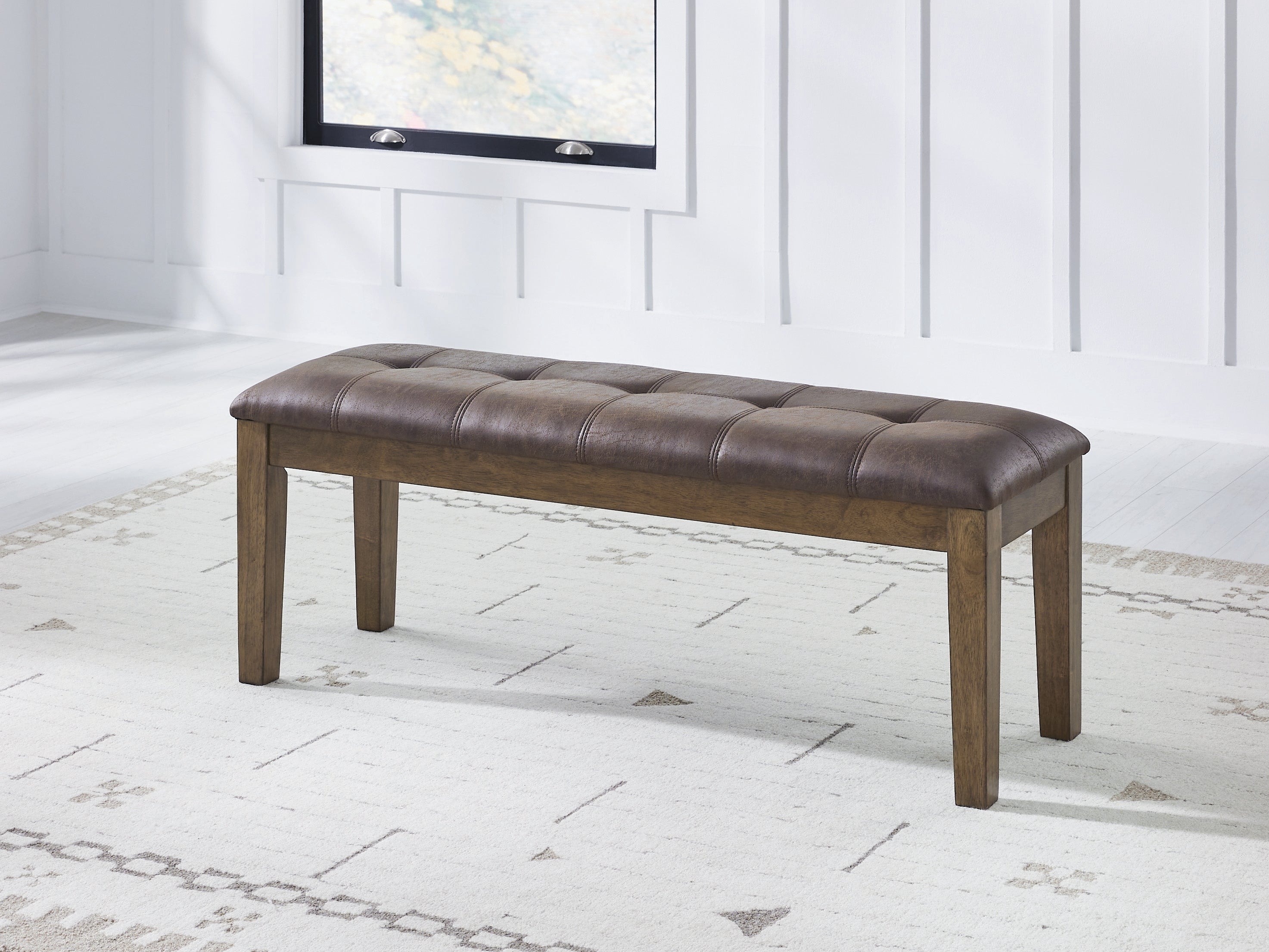Best Furniture Outlet - Ashley Furniture - Urbinforte Dining Room - Large UPH Dining Room Bench / Light Brown - PCD592-00