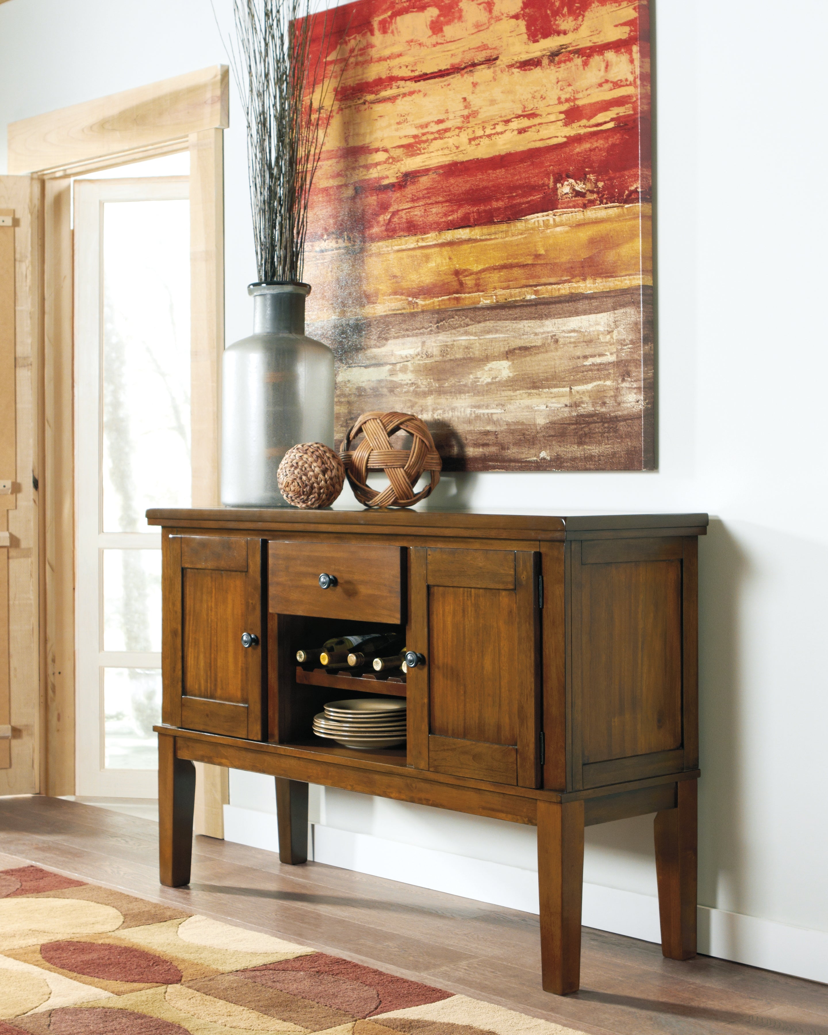 Best Furniture Outlet - Ashley Furniture - Ralene Dining Room - Dining Room Server / Medium Brown - D594-60