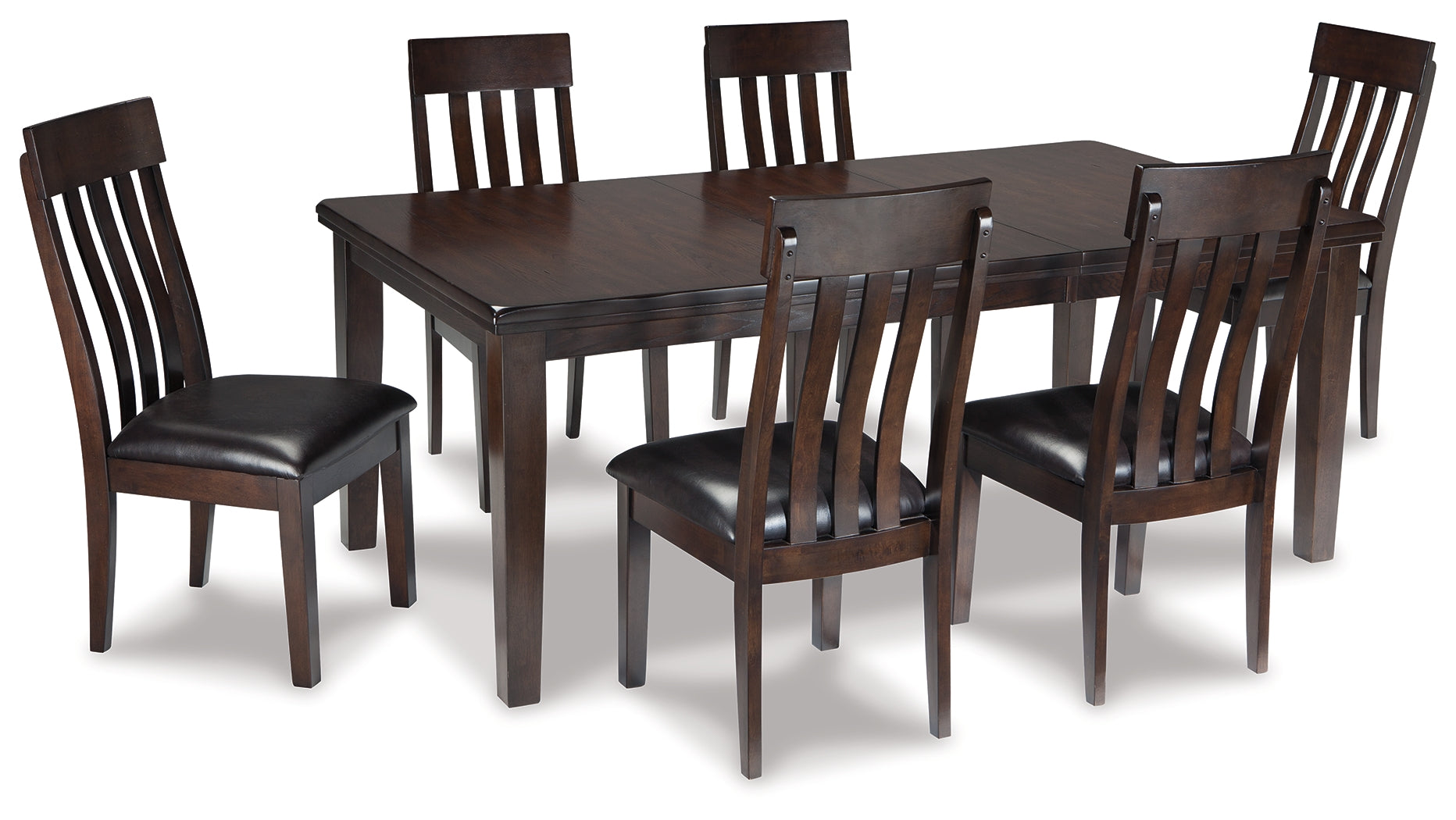Best Furniture Outlet - Ashley Furniture - Haddigan Dining Room - Dining Table and 6 Chairs / Dark Brown - D596D3