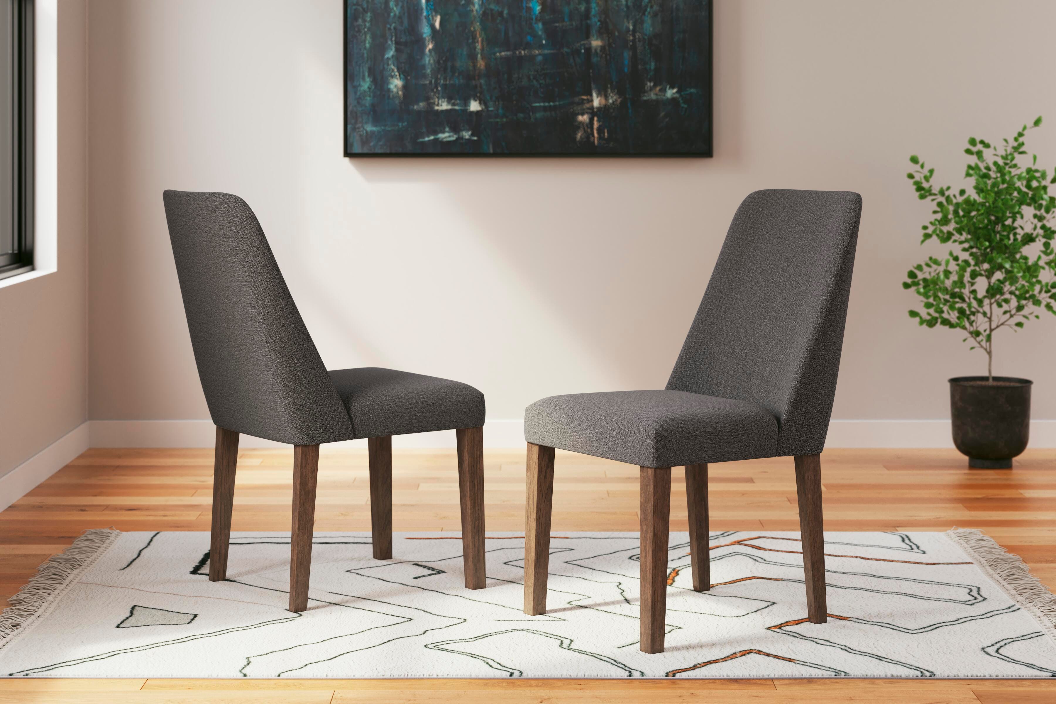 Best Furniture Outlet - Ashley Furniture - Lyncott Dining Room - Dining Chair (Set of 2) / Charcoal/Brown - D615-02X2