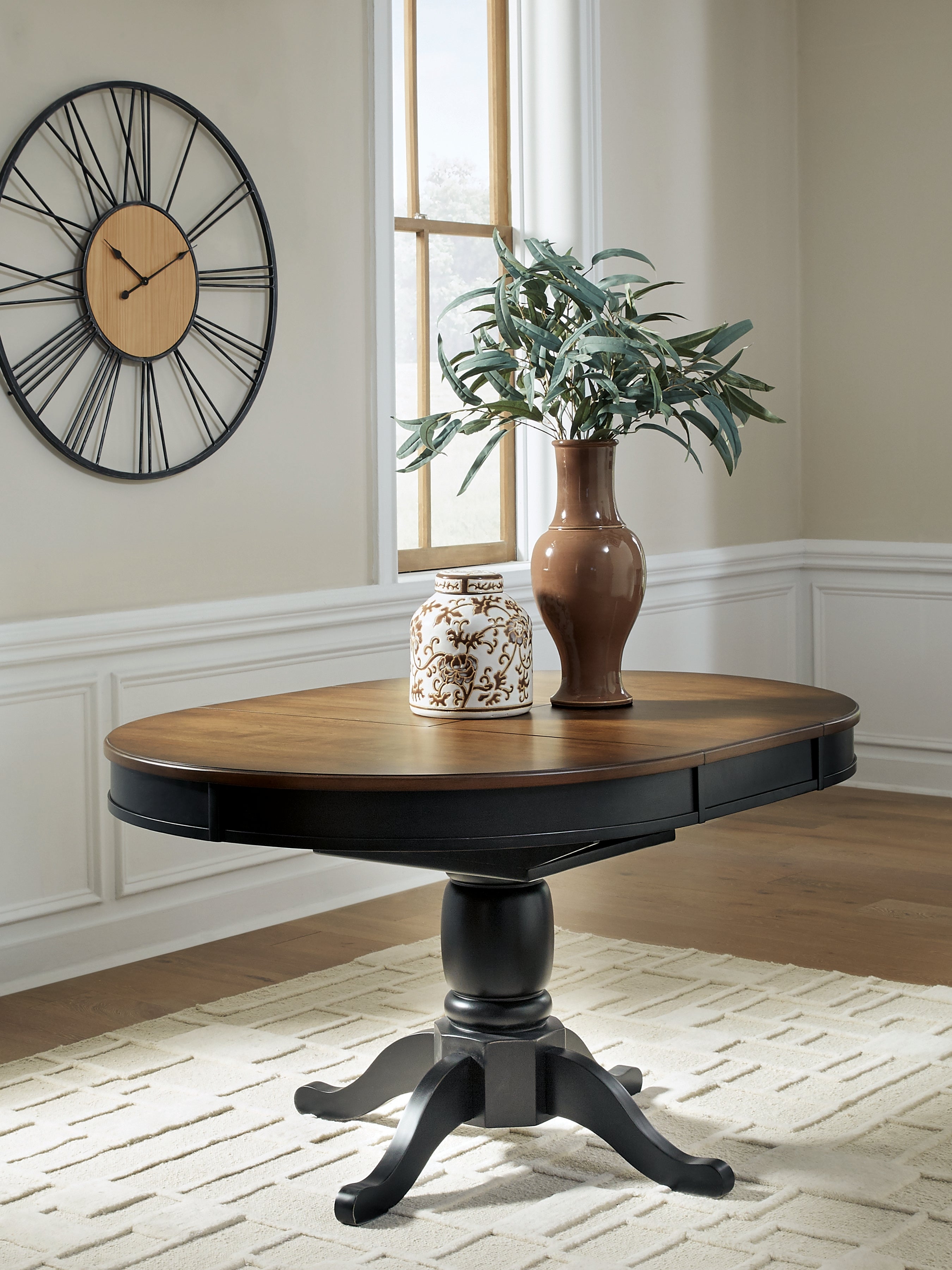 Best Furniture Outlet - Ashley Furniture - Clorazi Dining Room - Oval DRM Butterfly EXT Table - PCD619-48