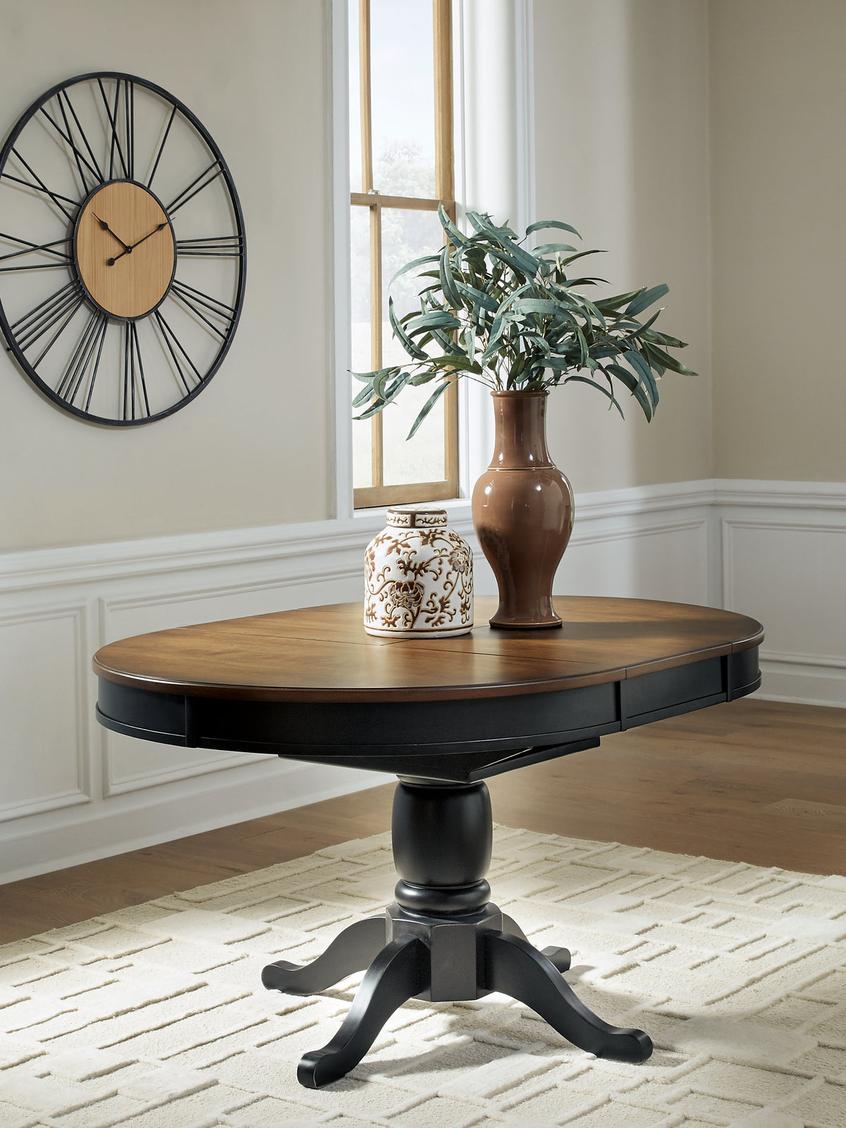 Best Furniture Outlet - Ashley Furniture - Clorazi Dining Room - Oval DRM Butterfly EXT Table - PCD619-48