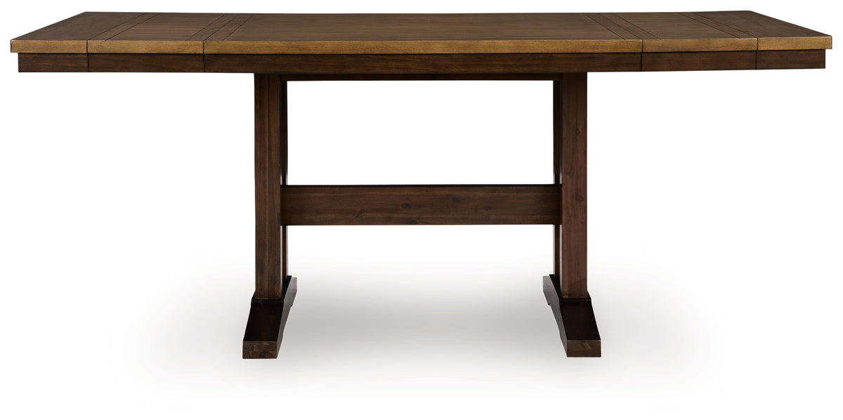 Best Furniture Outlet - Ashley Furniture - Rylandeen Dining Room - RECT DRM Counter EXT Table - PCD651-32