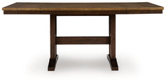 Best Furniture Outlet - Ashley Furniture - Rylandeen Dining Room - RECT DRM Counter EXT Table - PCD651-32