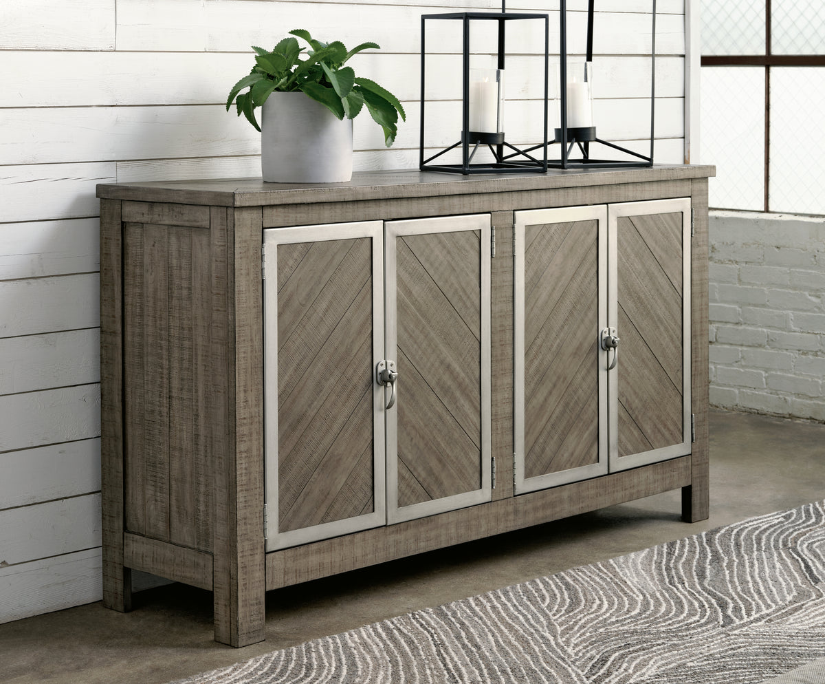 Best Furniture Outlet - Ashley Furniture - Krystanza Dining Room - Dining Room Server / Weathered Gray - D766-60
