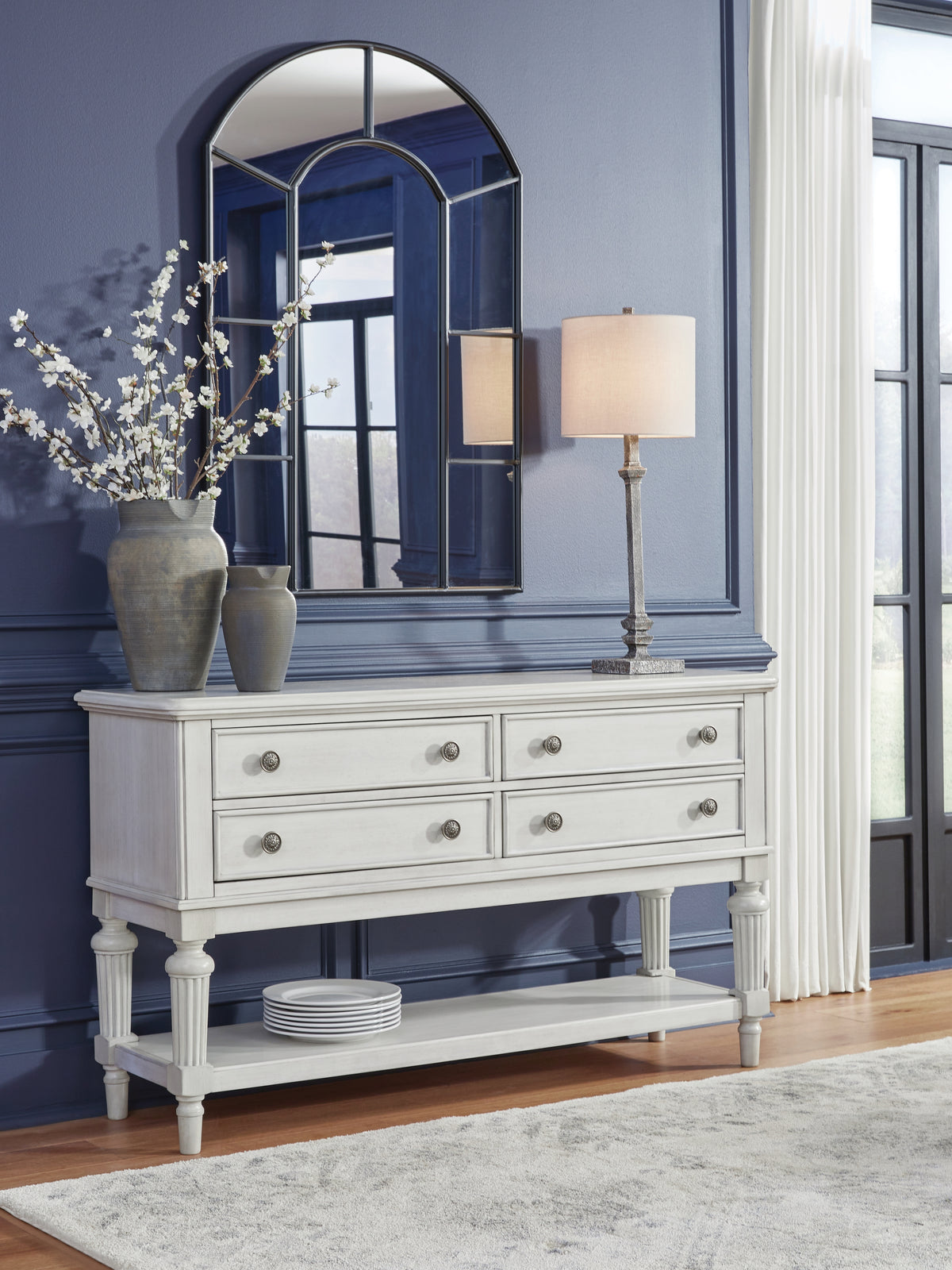 Best Furniture Outlet - Ashley Furniture - Montelaine Dining Room - Dining Chair (Set of 2) / Antique White - D795-01X2