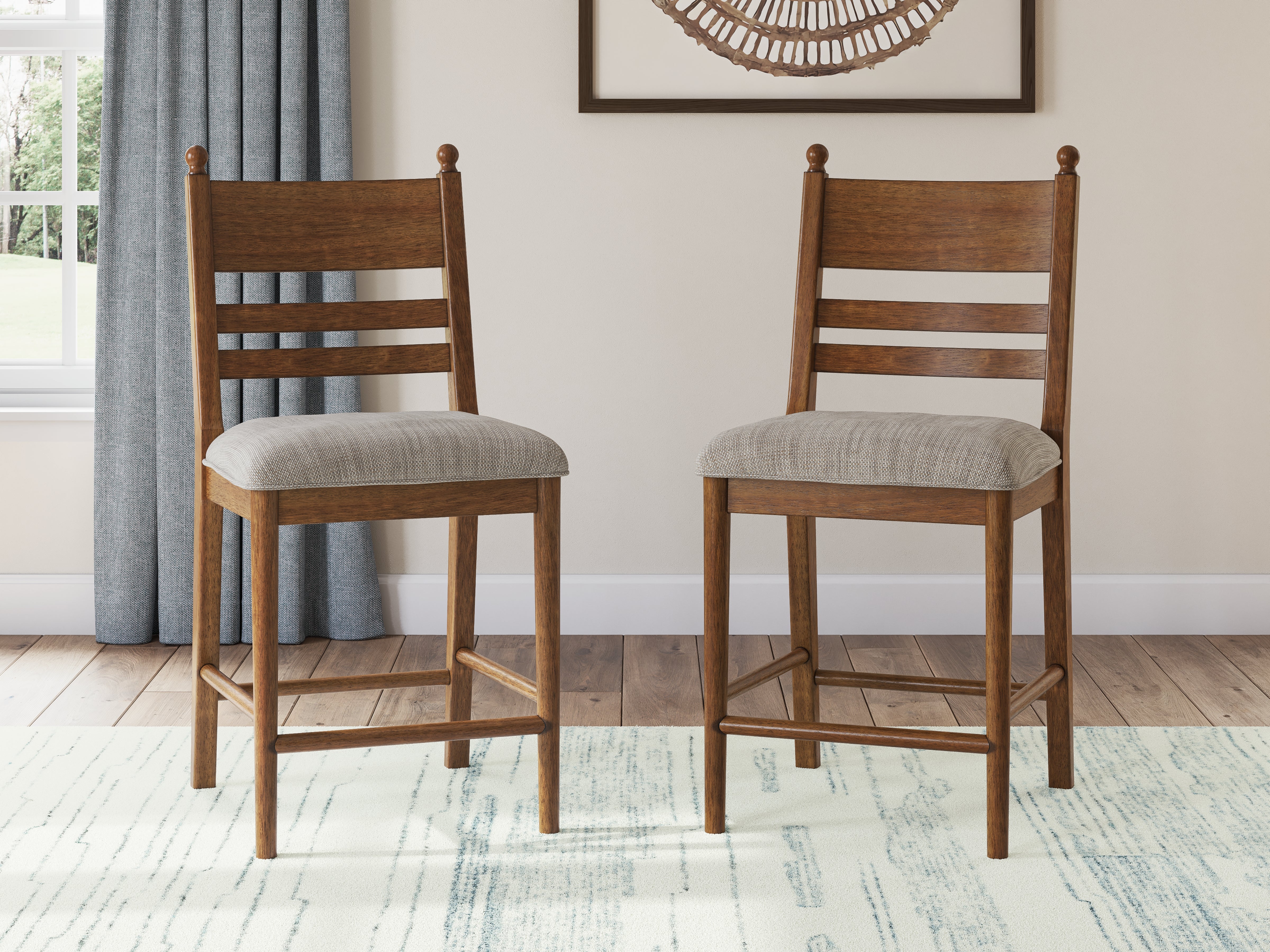 Best Furniture Outlet - Ashley Furniture - Greddinton Dining Room - Counter Height Barstool (Set of 2) / Multi - PCD824-924X2