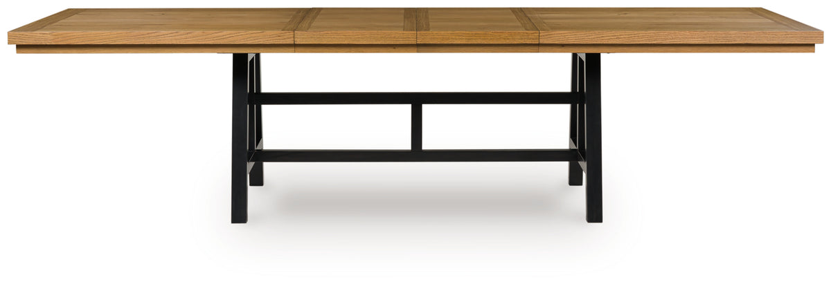 Best Furniture Outlet - Ashley Furniture - Galliden Dining Room - RECT Dining Room EXT Table / Black/Brown - D841-55