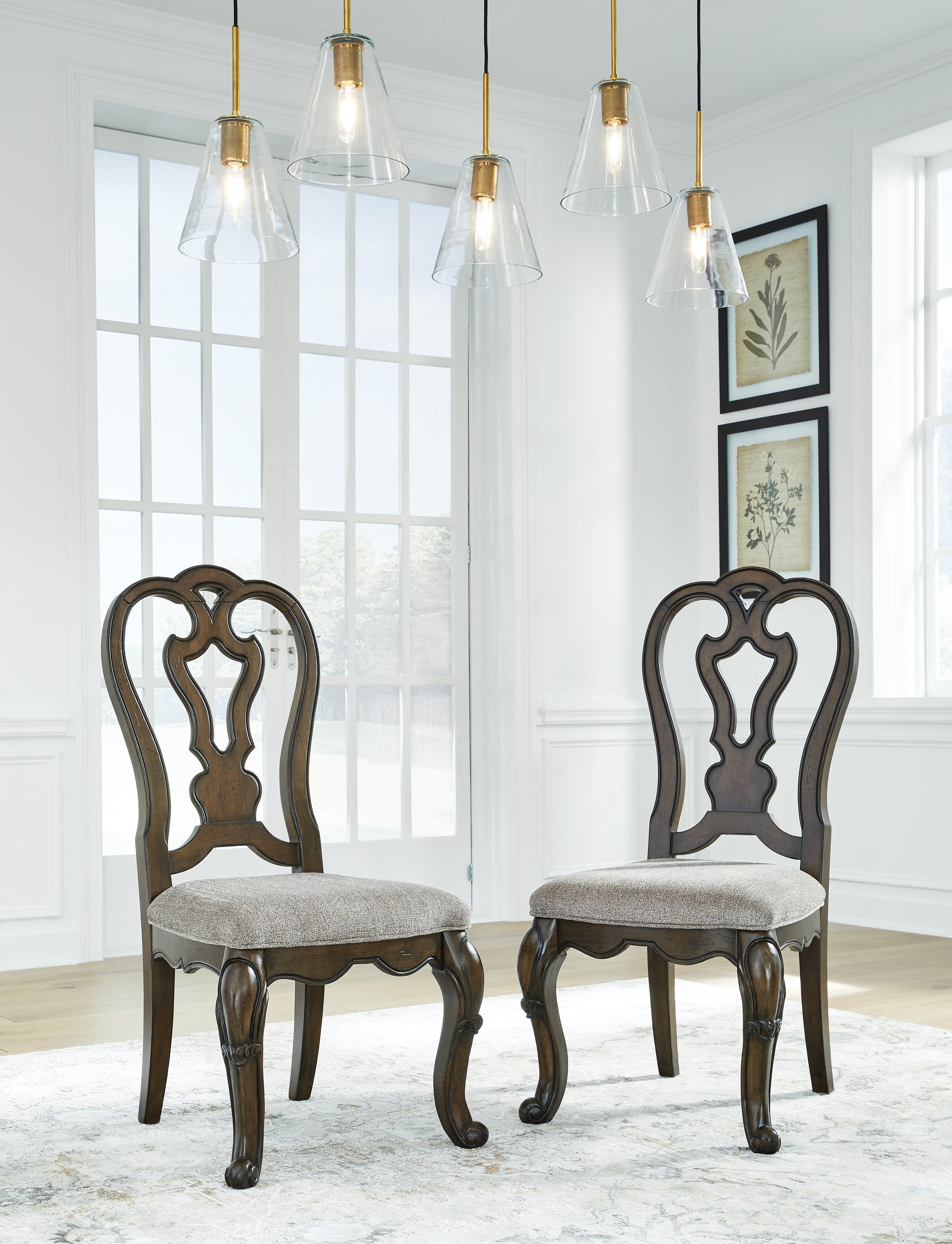 Best Furniture Outlet - Ashley Furniture - Maylee Dining Room - Dining Buffet and Hutch / Dark Brown - D947D1