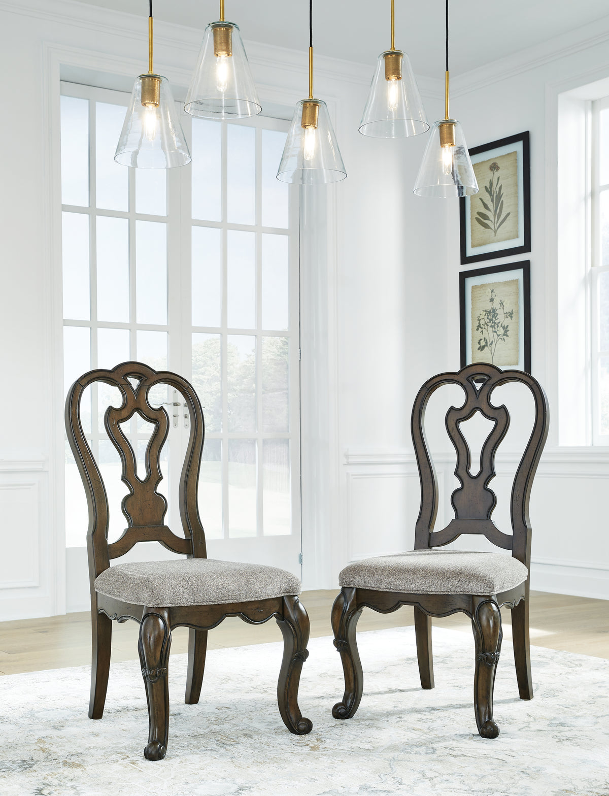 Best Furniture Outlet - Ashley Furniture - Maylee Dining Room - Dining Buffet and Hutch / Dark Brown - D947D1