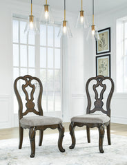 Best Furniture Outlet - Ashley Furniture - Maylee Dining Room - Dining Buffet and Hutch / Dark Brown - D947D1