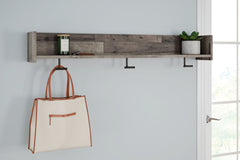 Best Furniture Outlet - Ashley Furniture - Neilsville Wall Decor - Wall Mounted Coat Rack w/Shelf / Multi Gray - EA2120-151