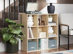 Best Furniture Outlet - Ashley Furniture - Piperton Nine Cube Organizer - Nine Cube Organizer / Charcoal - EA5514-3X3
