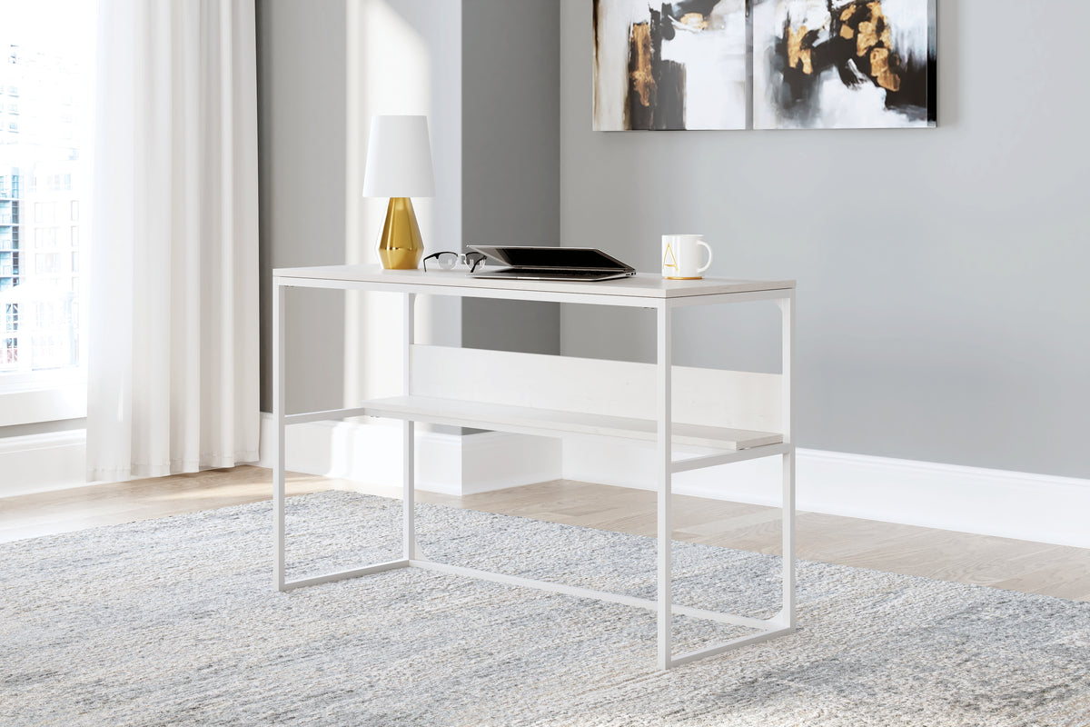 Best Furniture Outlet - Ashley Furniture - Deznee Office Desk - Home Office Desk / White - H162-14