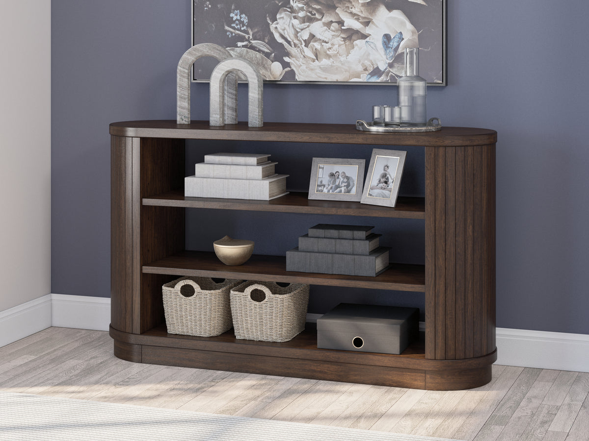 Best Furniture Outlet - Ashley Furniture - Korestone 60" Credenza - Credenza / Warm Brown - H687-46