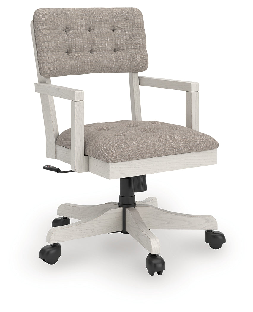 Best Furniture Outlet - Ashley Furniture - Robbinsdale Home Office Desk Chair - Home Office Desk Chair (1/CN) / Antique White - H742-01A