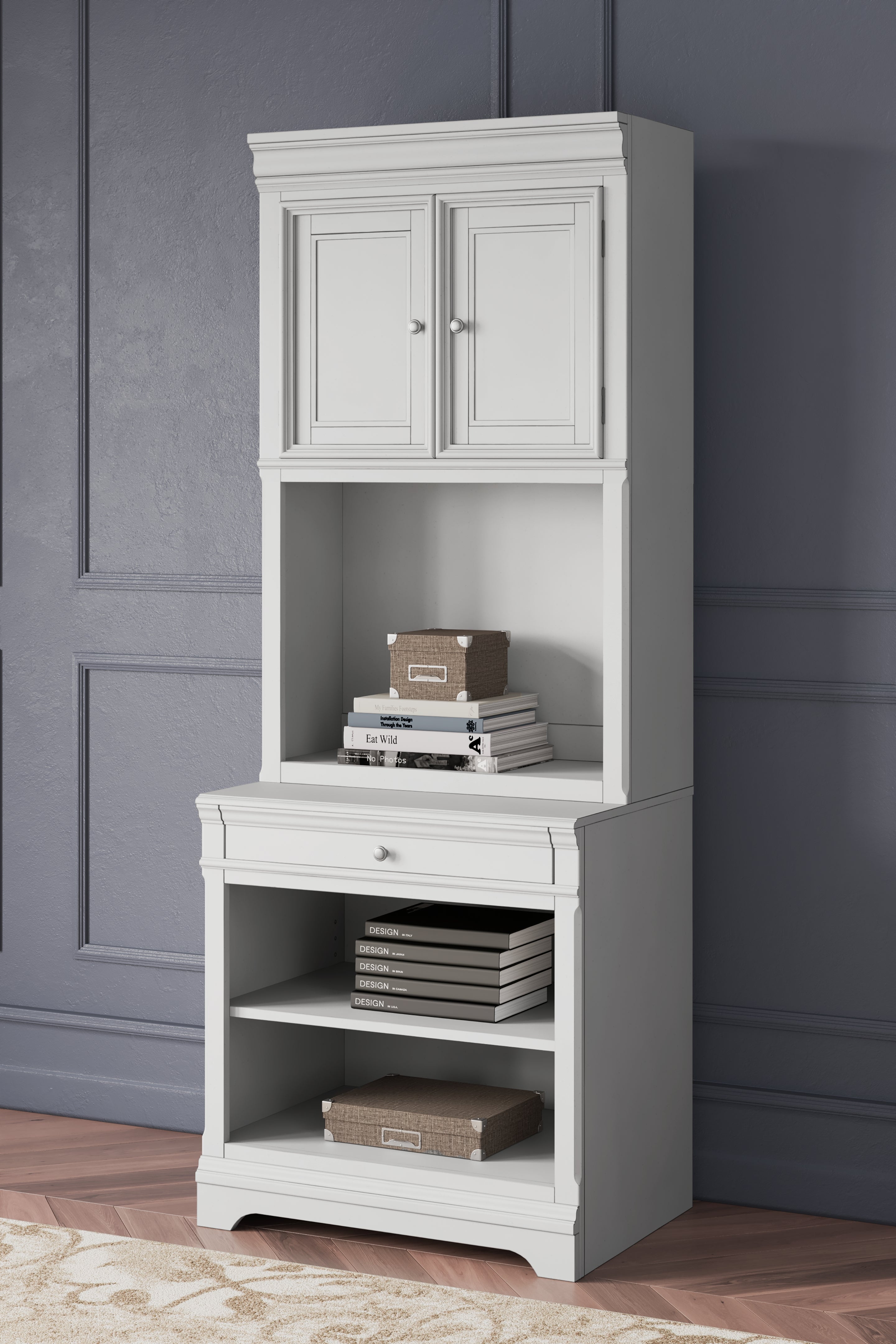 Best Furniture Outlet - Ashley Furniture - Kanwyn Bookcase - Bookcase / Whitewash - H777H7