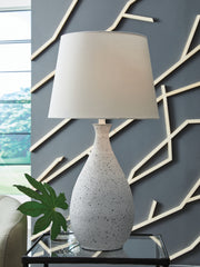Best Furniture Outlet - Ashley Furniture - Wyattford Lighting - Metal Table Lamp (1/CN) / White/Black - L207614