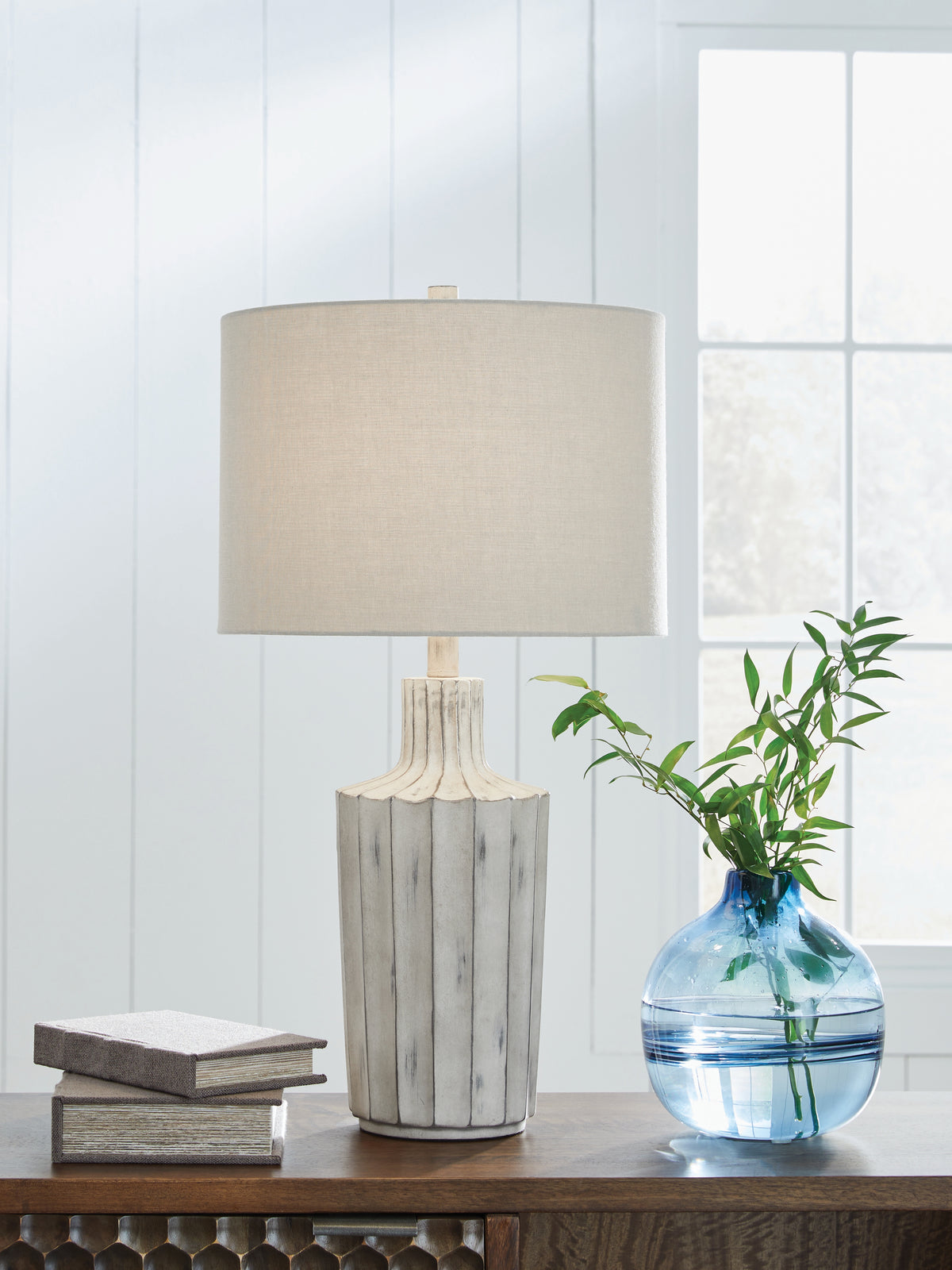 Best Furniture Outlet - Ashley Furniture - Imre Lighting - Poly Table Lamp (1/CN) / Distressed Brown - L235884