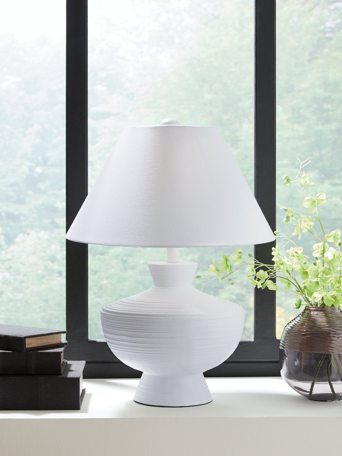 Best Furniture Outlet - Ashley Furniture - Harelwood Lighting - Poly Table Lamp (1/CN) / White - L235934