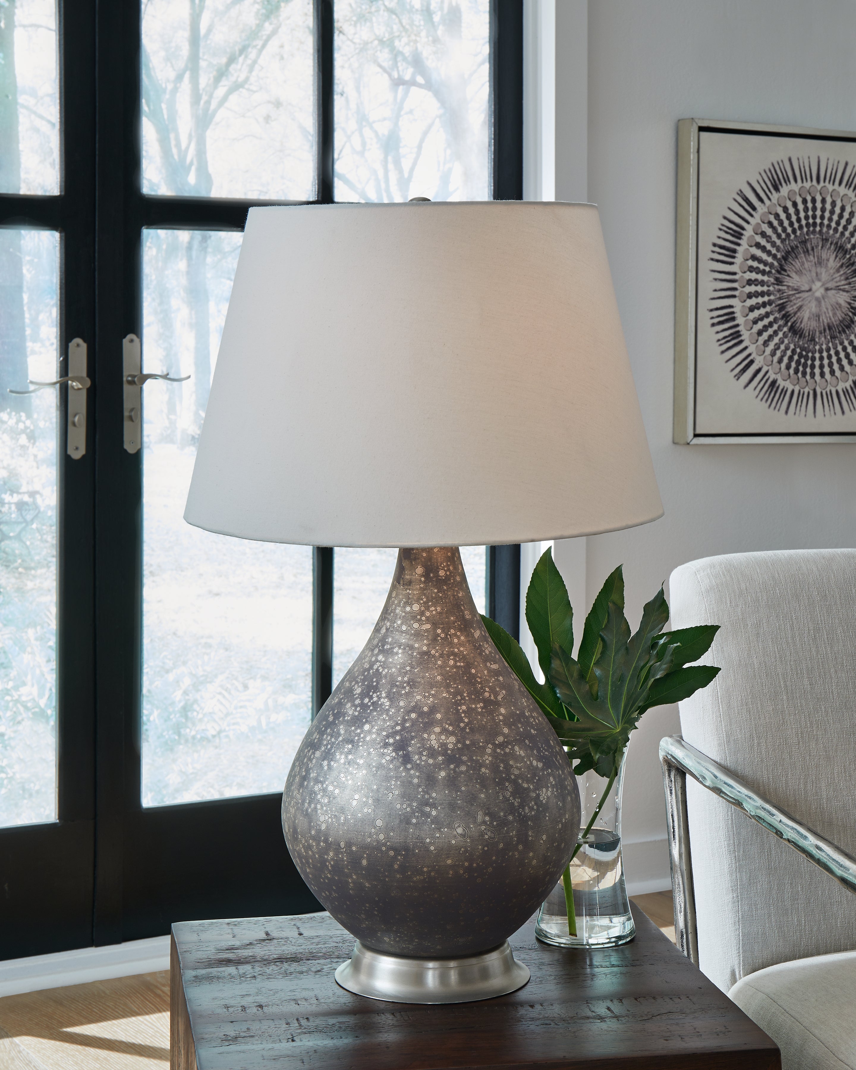 Best Furniture Outlet - Ashley Furniture - Bluacy Lighting - Table Lamp (Set of 2) / Antique Gray - L430834X2