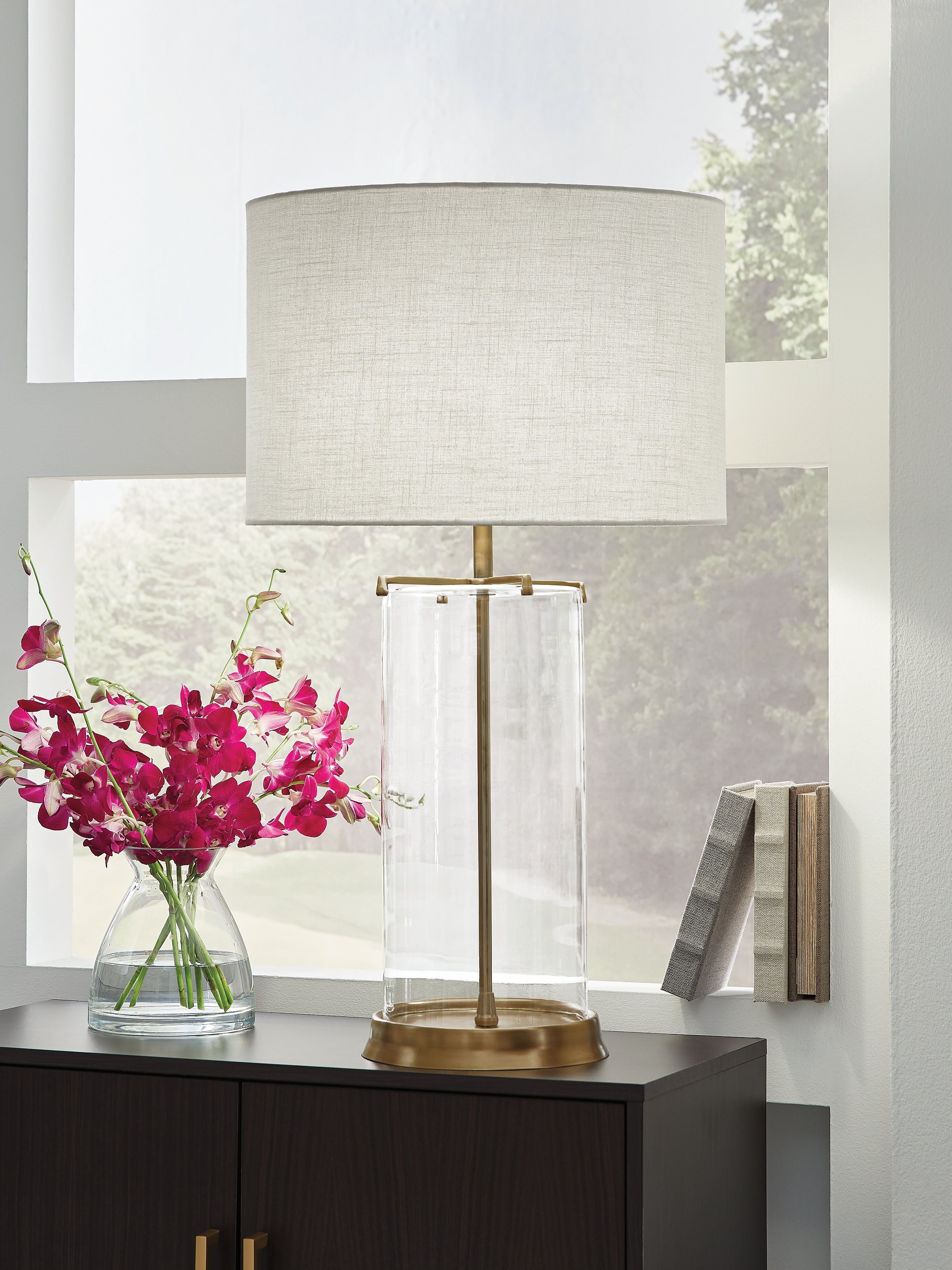 Best Furniture Outlet - Ashley Furniture - Gizeh Lighting - Glass Table Lamp (1/CN) - L430954