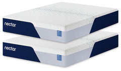 Best Furniture Outlet - Ashley Furniture - Nectar Classic Memory Foam Bedroom - 2 Twin XL Mattresses - M125M1