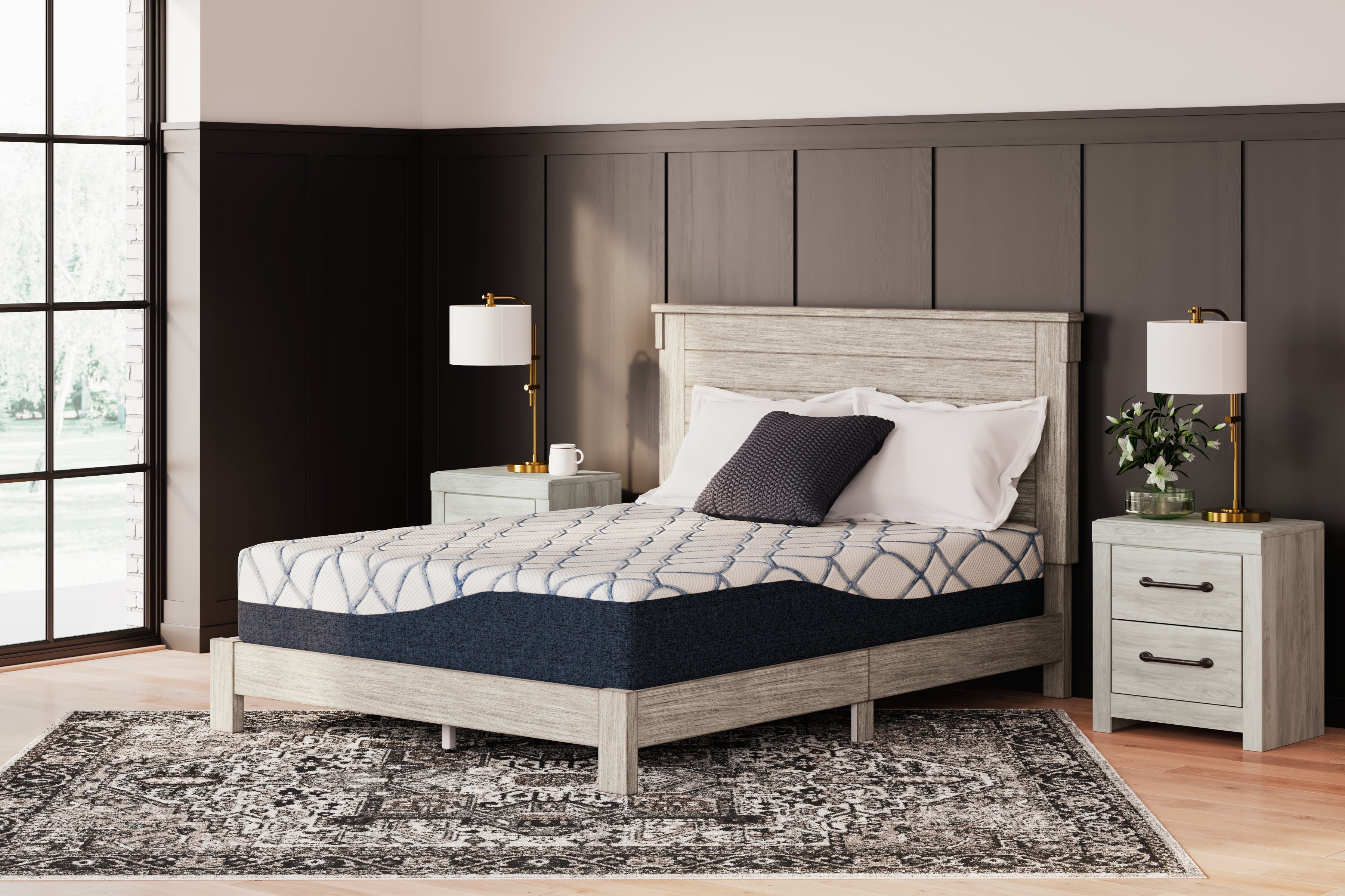 Best Furniture Outlet - Ashley Furniture - 12 Inch Chime Elite 2.0 Mattresses - King / White/Blue - M42641
