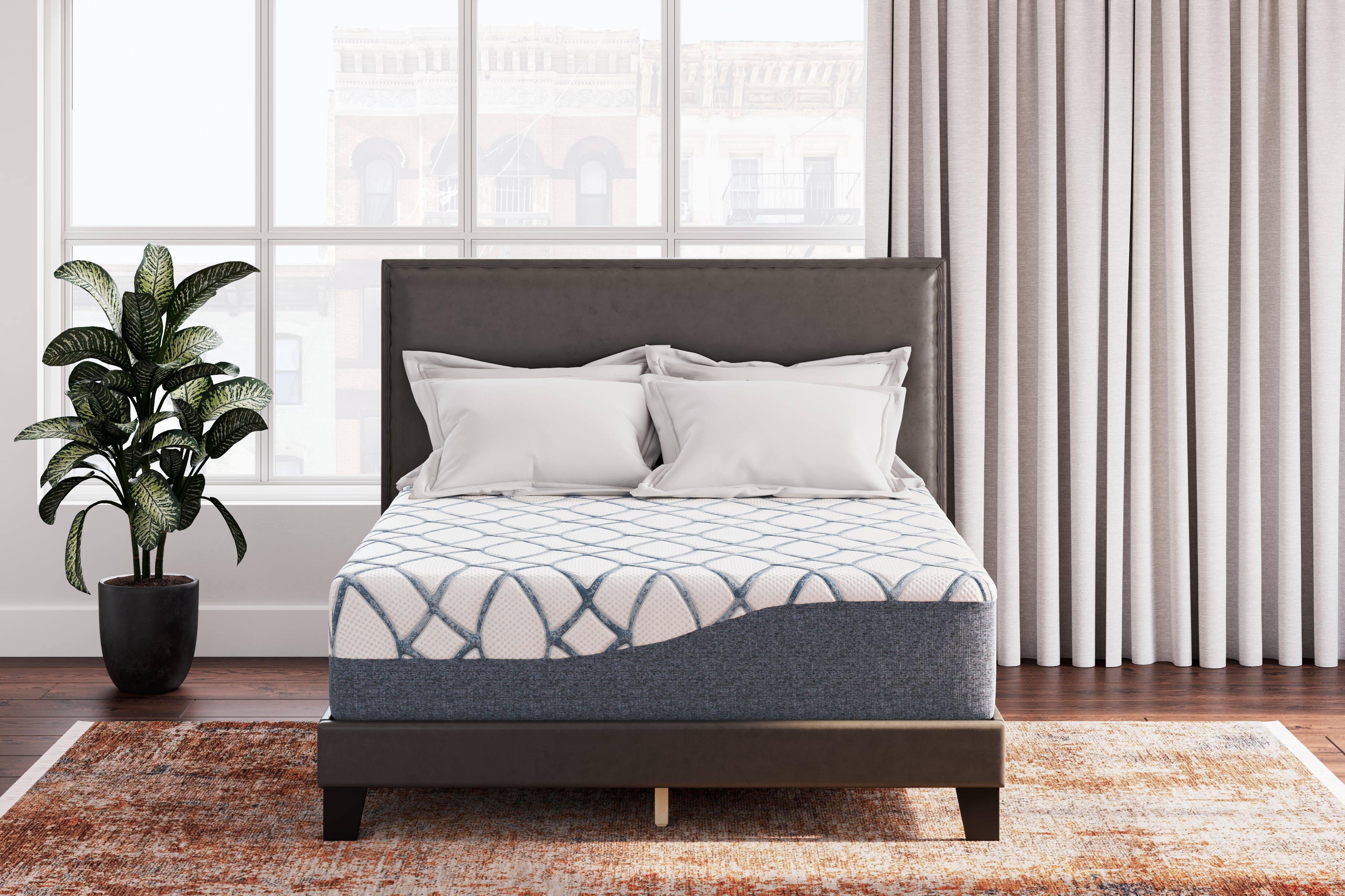 Best Furniture Outlet - Ashley Furniture - 14 Inch Chime Elite 2.0 Mattresses - California King / White/Blue - M42751