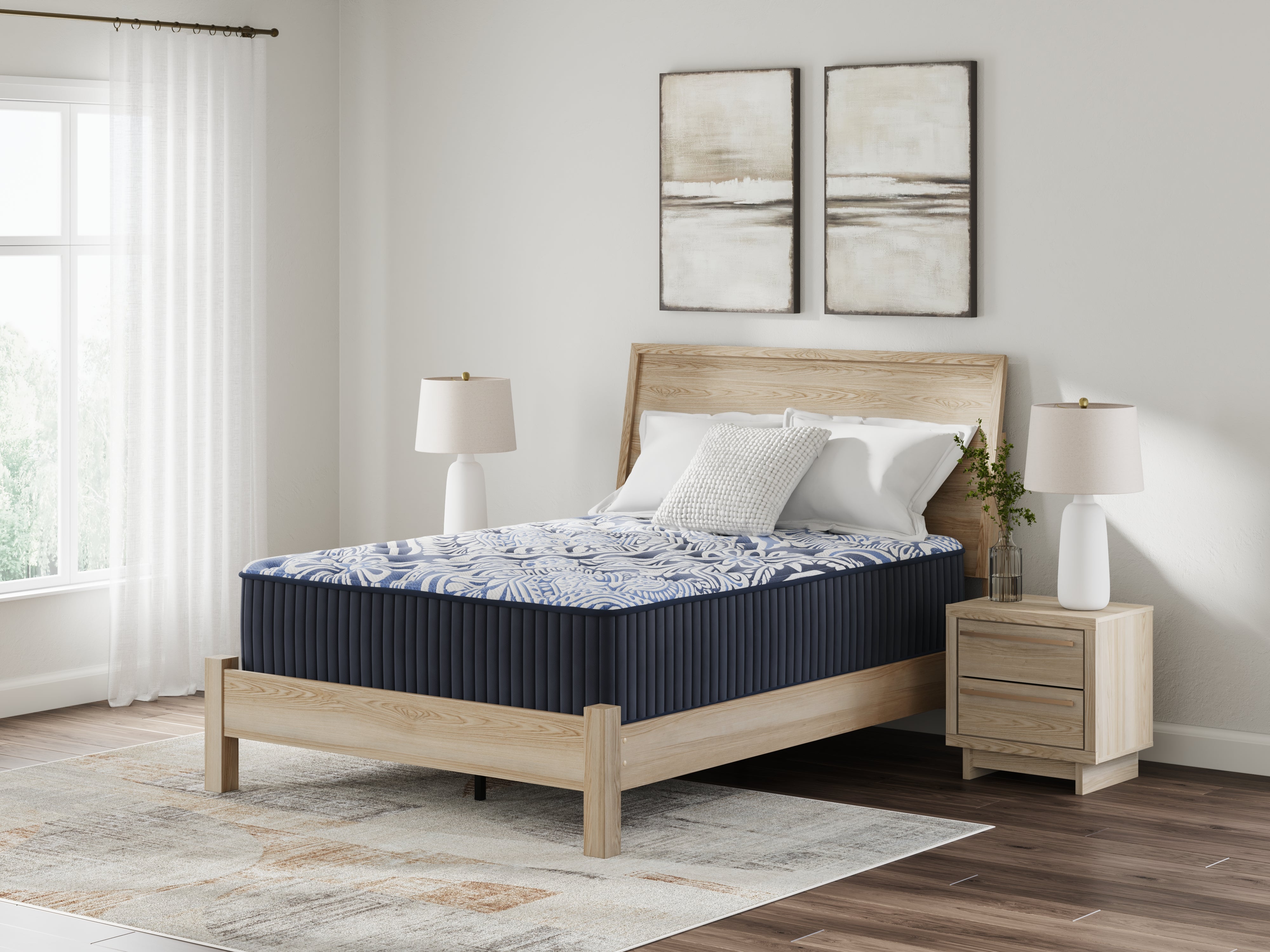 Best Furniture Outlet - Ashley Furniture - Firm Luxe 2.0 Mattresses - Queen / Blue - M49631