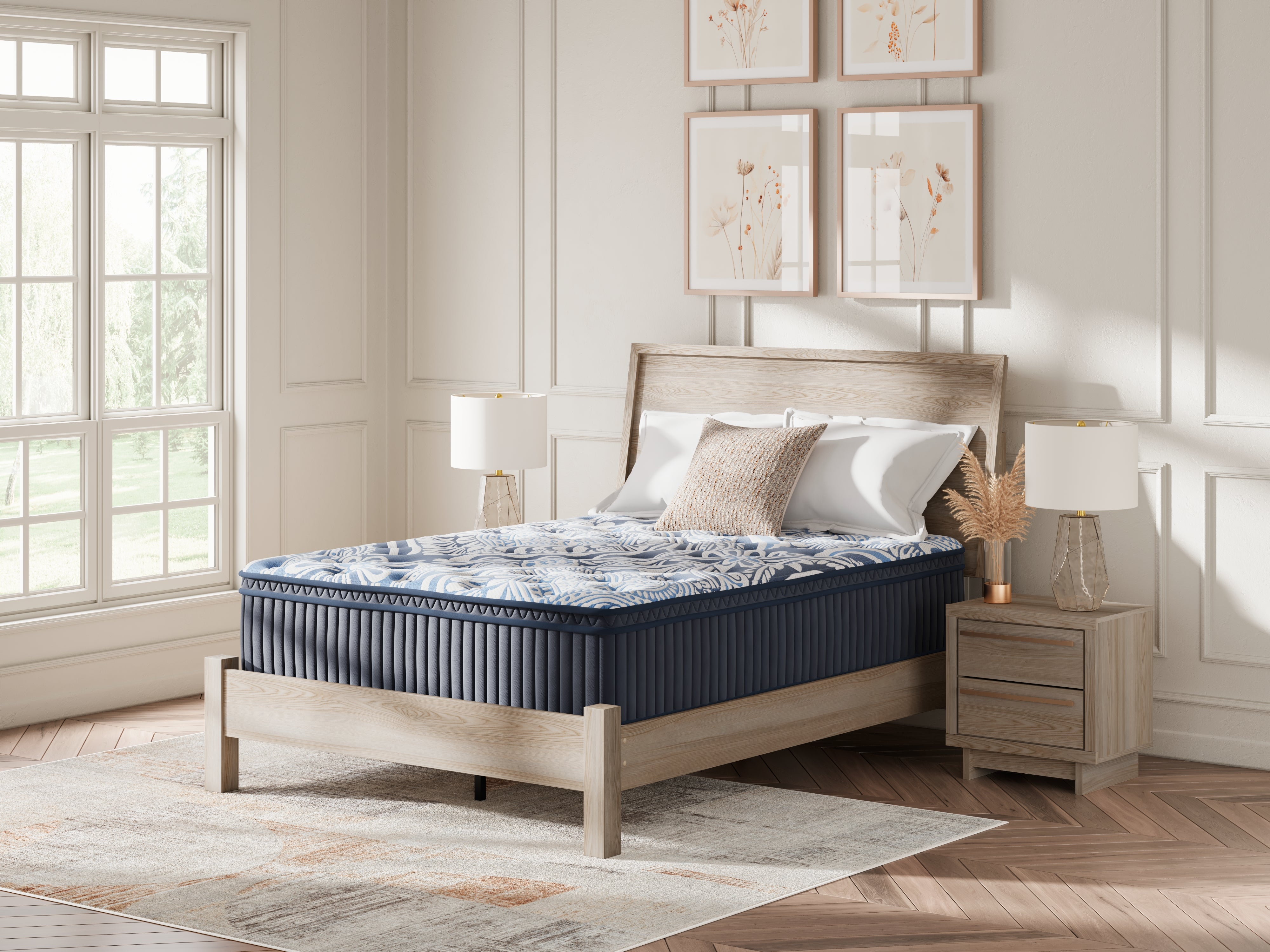 Best Furniture Outlet - Ashley Furniture - Plush Luxe 2.0 Mattresses - King / Blue - M49741