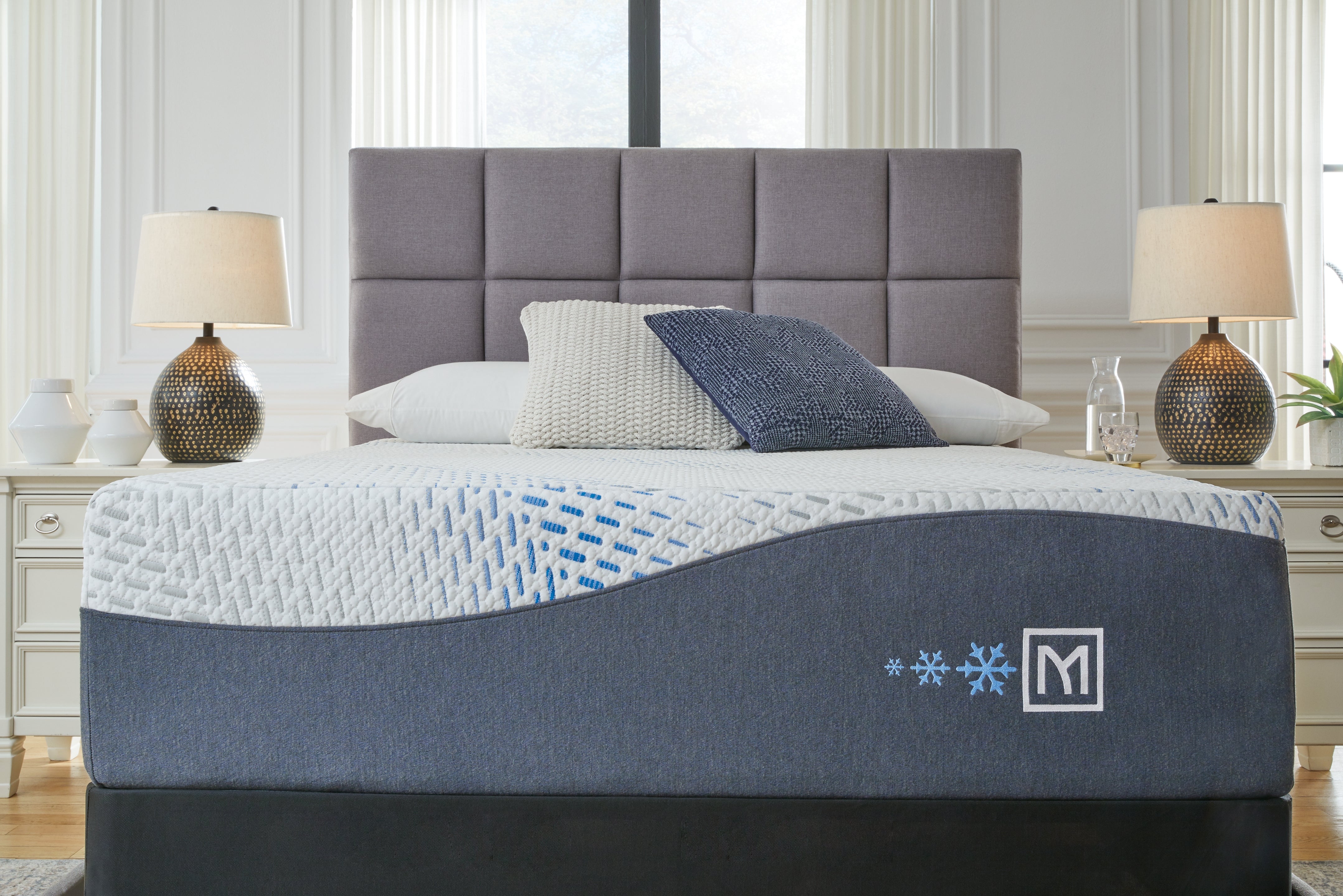 Best Furniture Outlet - Ashley Furniture - Millennium Cushion Firm Gel Memory Foam Hybrid Mattresses - California King / White - M50751