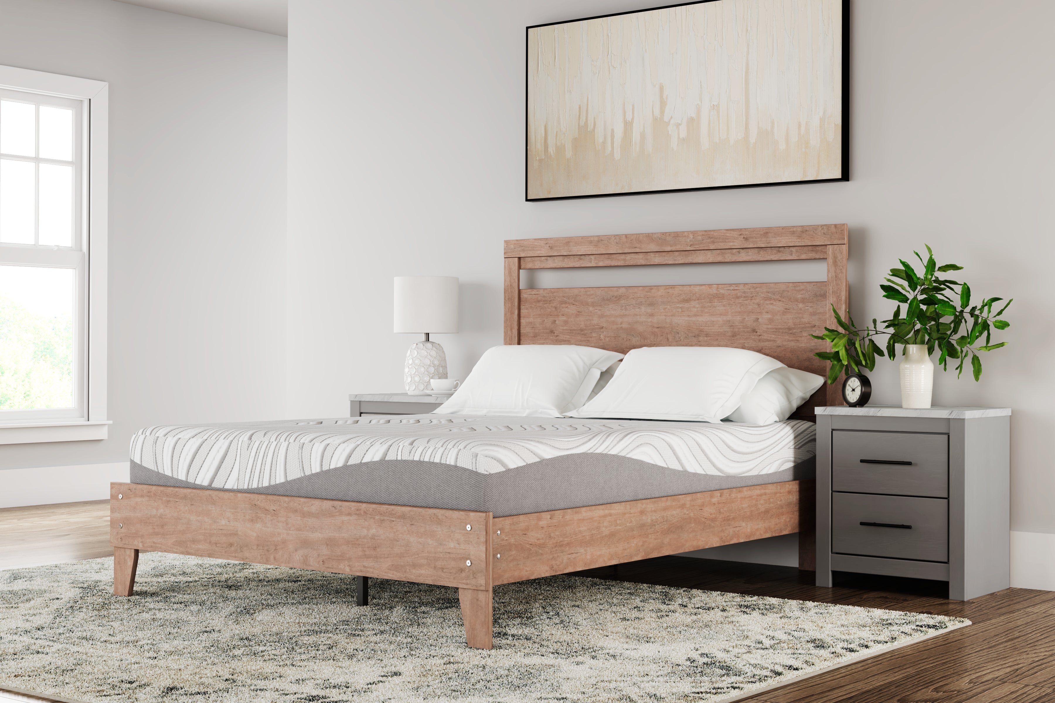 Best Furniture Outlet - Ashley Furniture - 10 Inch Memory Foam Mattresses - King / White - M59241