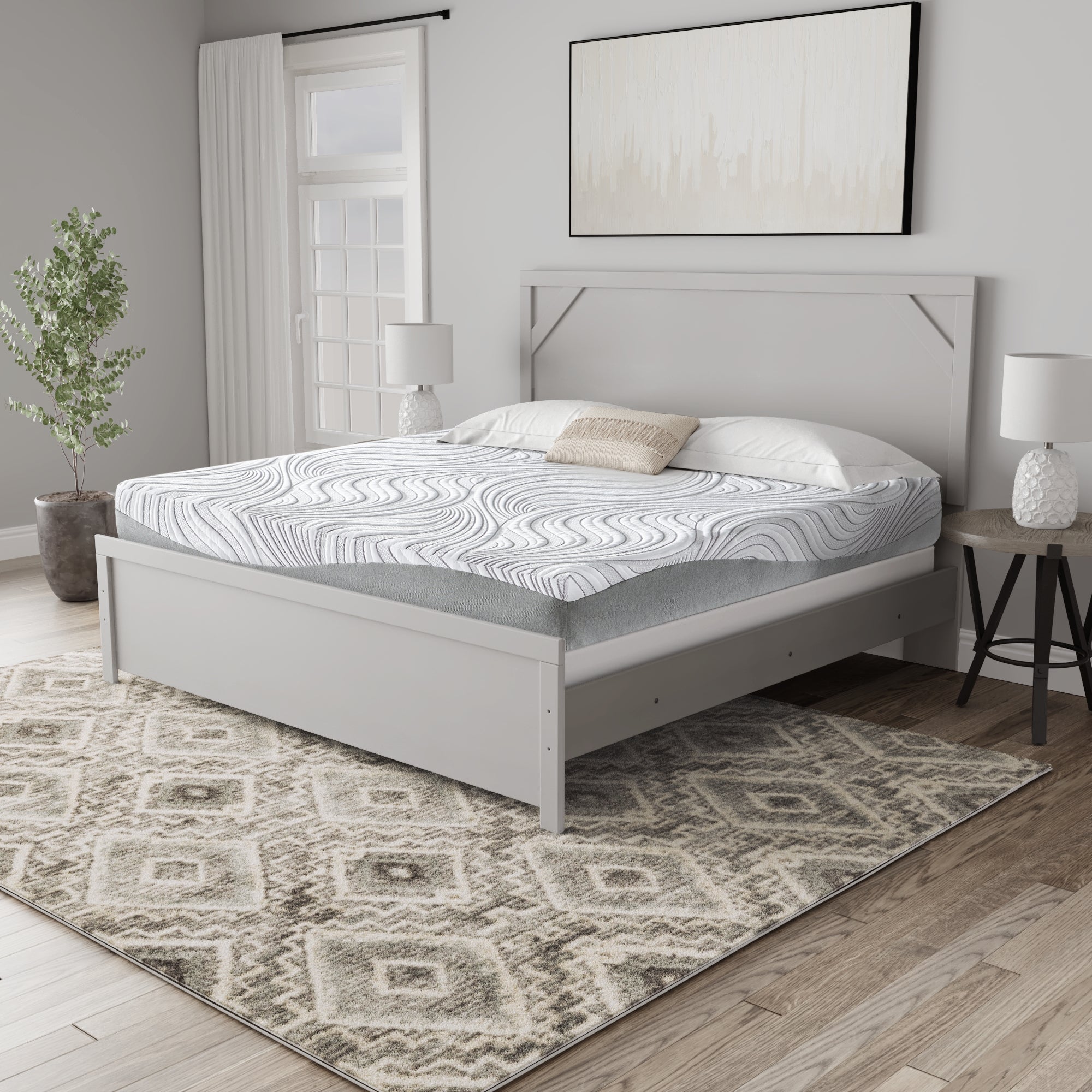 Best Furniture Outlet - Ashley Furniture - 12 Inch Memory Foam Mattresses - Twin / White - M59311