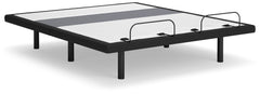 Best Furniture Outlet - Ashley Furniture - Best Base with Lumbar and Audio King Adjustable Base - King Adjustable Base / Charcoal Gray - M5X542