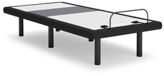 Best Furniture Outlet - Ashley Furniture - Best Base with Lumbar and Audio Twin XL Adjustable Base - TXL Adjustable Base / Charcoal Gray - M5X572