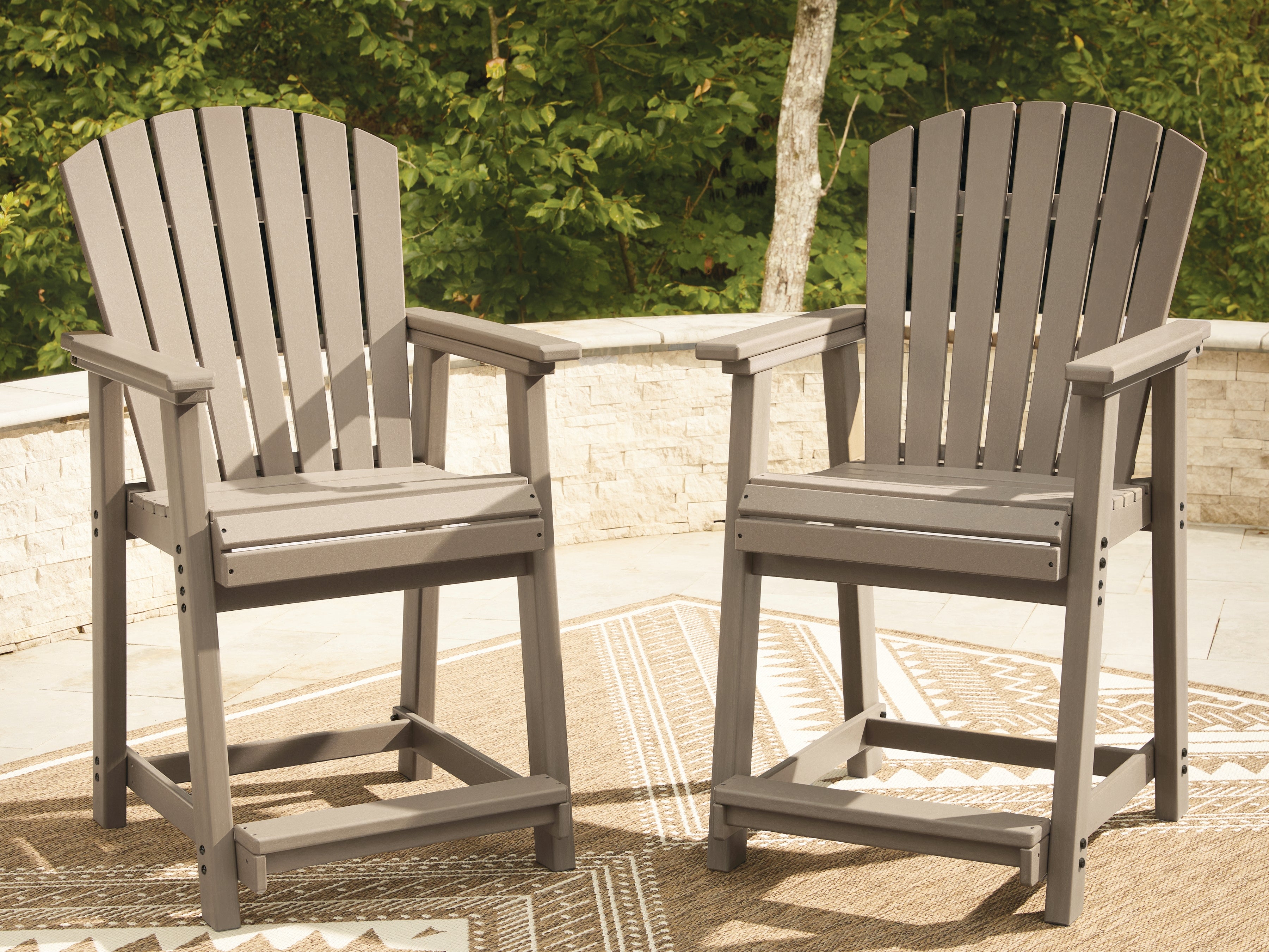 Best Furniture Outlet - Ashley Furniture - Seacliff Beach Outdoor - Barstool (Set of 2) - PCP228-124