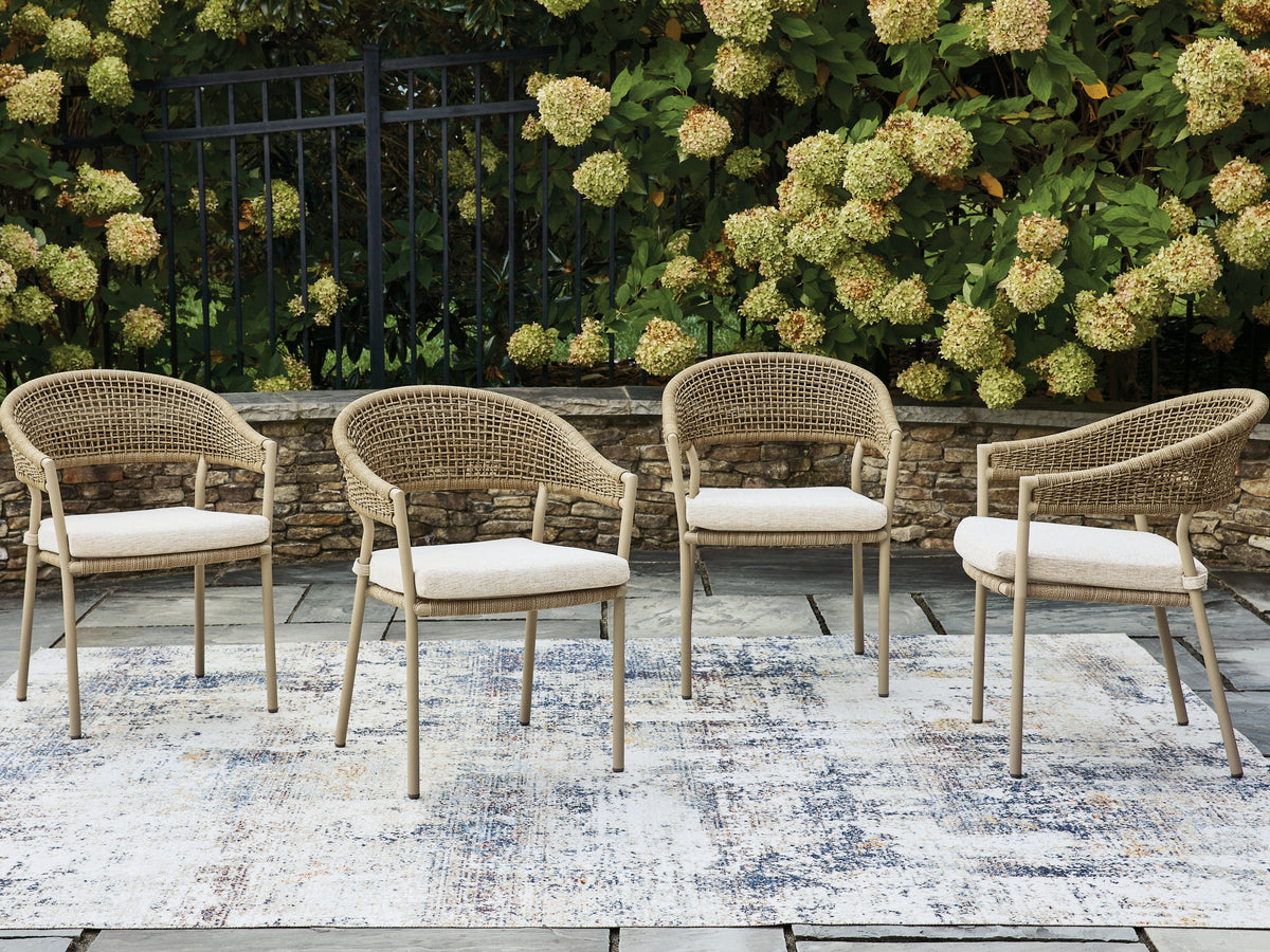 Best Furniture Outlet - Ashley Furniture - Orchard Beach Outdoor - Arm Chair With Cushion (4/CN) - PCP373-601A