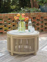 Best Furniture Outlet - Ashley Furniture - Spooners Cove Outdoor - Round Cocktail Table - PCP469-708