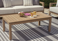 Best Furniture Outlet - Ashley Furniture - Hallow Creek Outdoor - Sofa with Cushion / Driftwood - P560-838