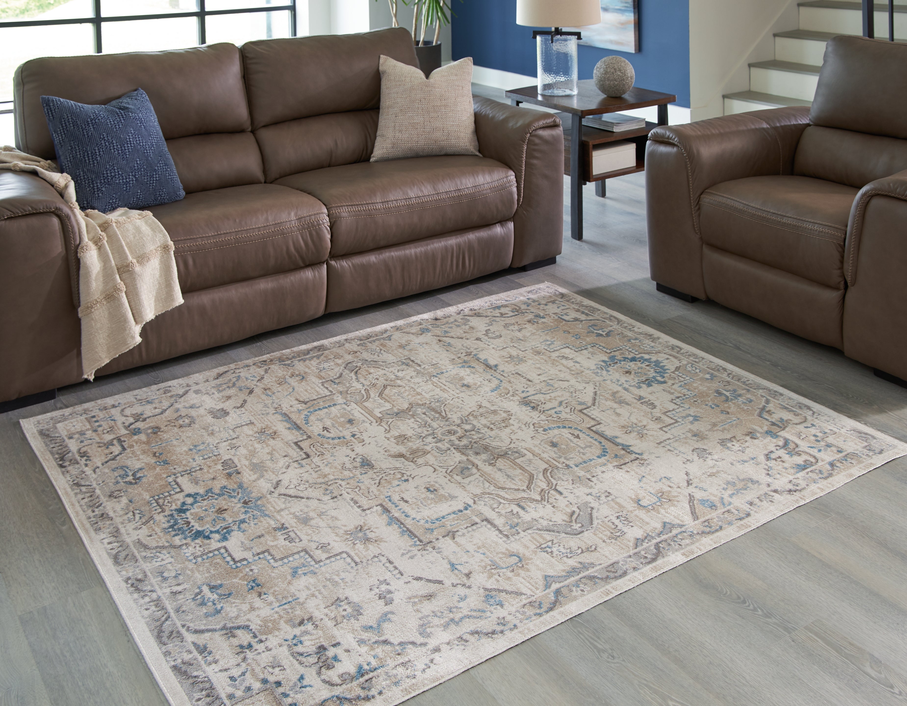 Best Furniture Outlet - Ashley Furniture - Barkham Rug - 5'3" x 7' Washable Rug / Multi - R405552